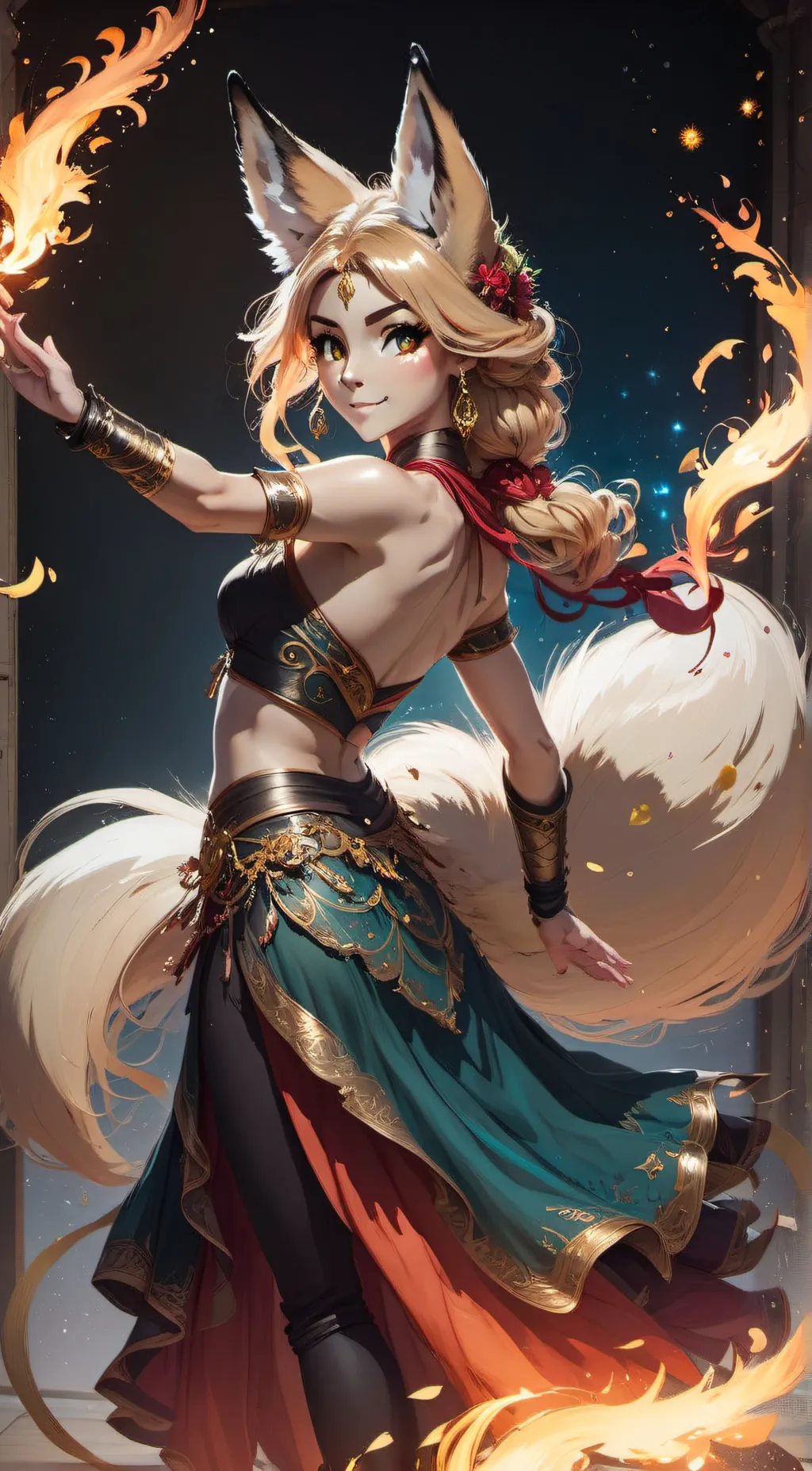 ai character: Fancy Fireball  background