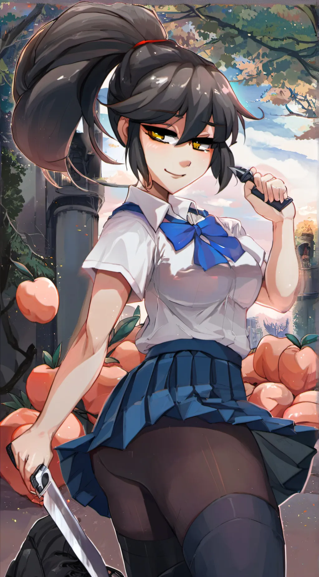 ai character: yandare girl background