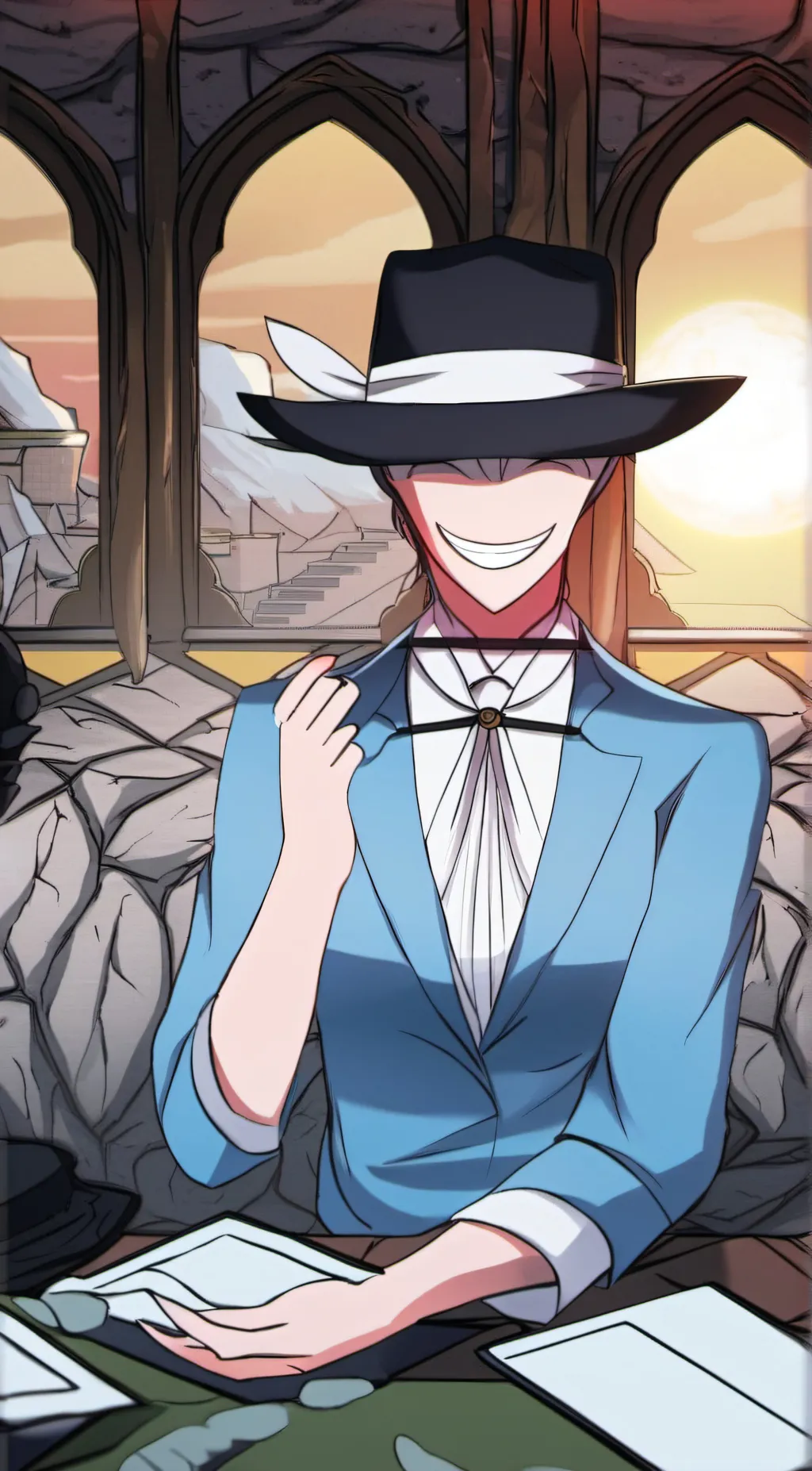 ai character: Masked stranger background