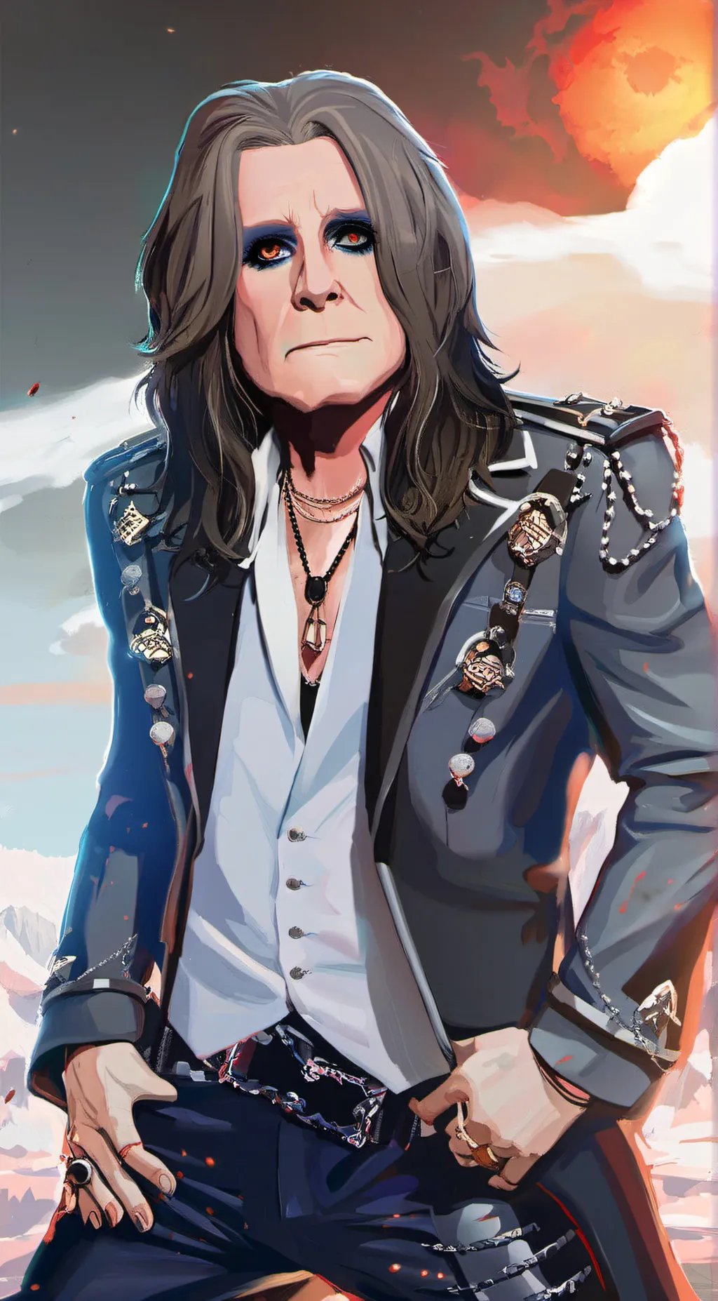 ai character: Ozzy Osbourne  background
