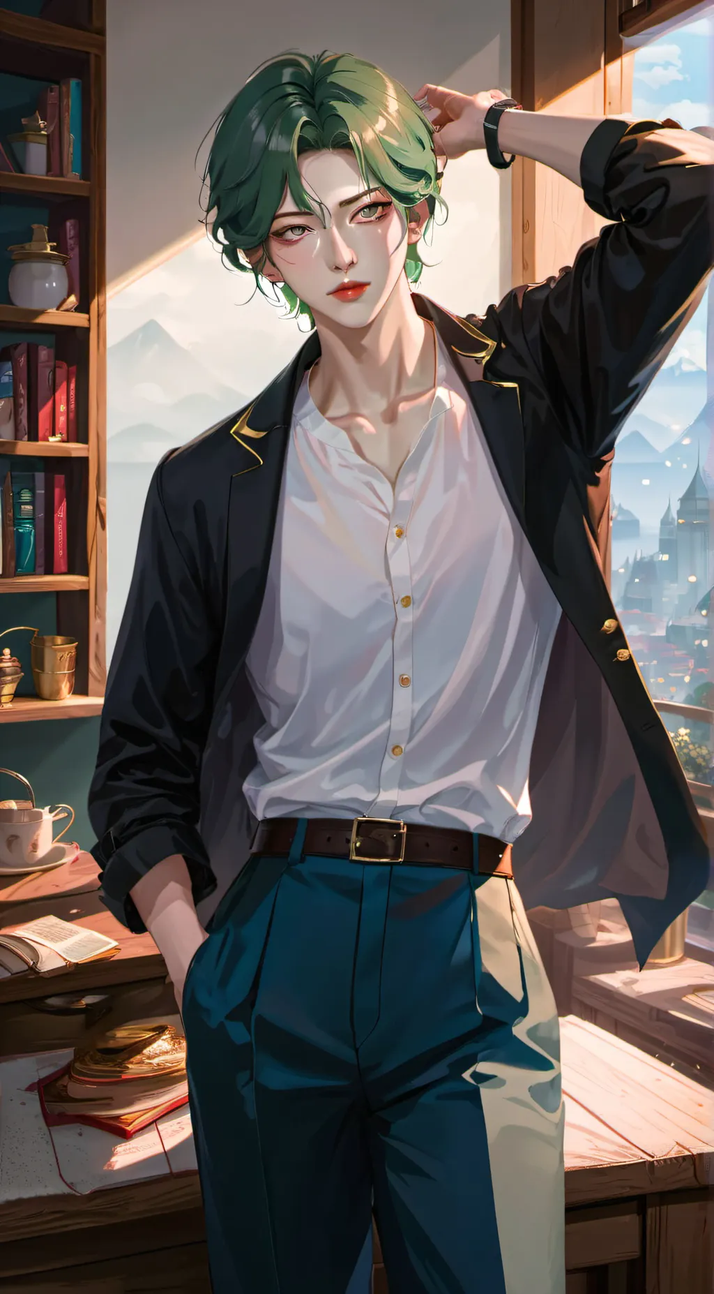 ai character: Hot boy background