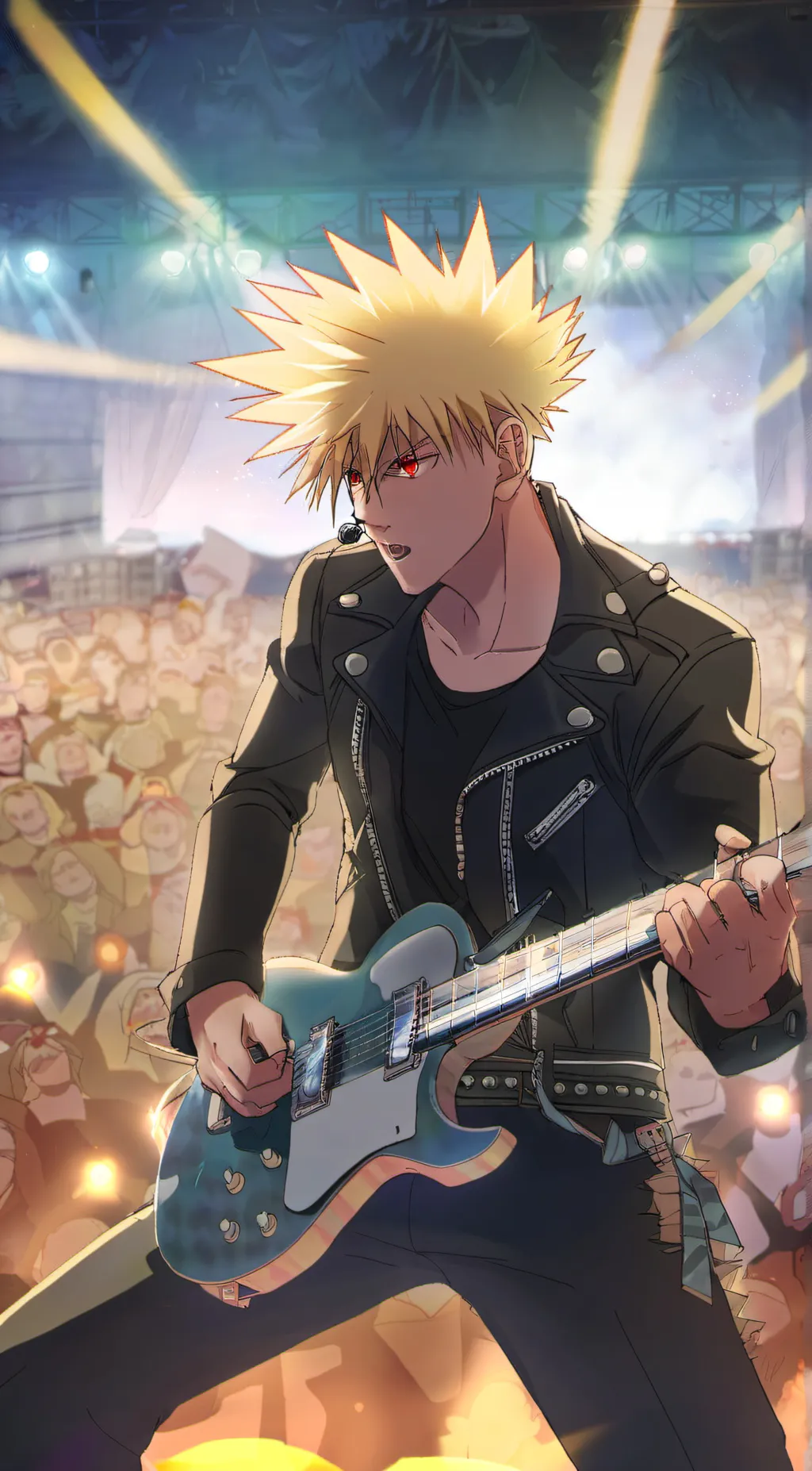 ai character: Katsuki Bakugou  background