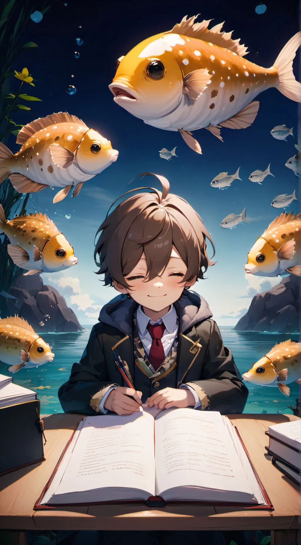 ai character: Monaco and puff background