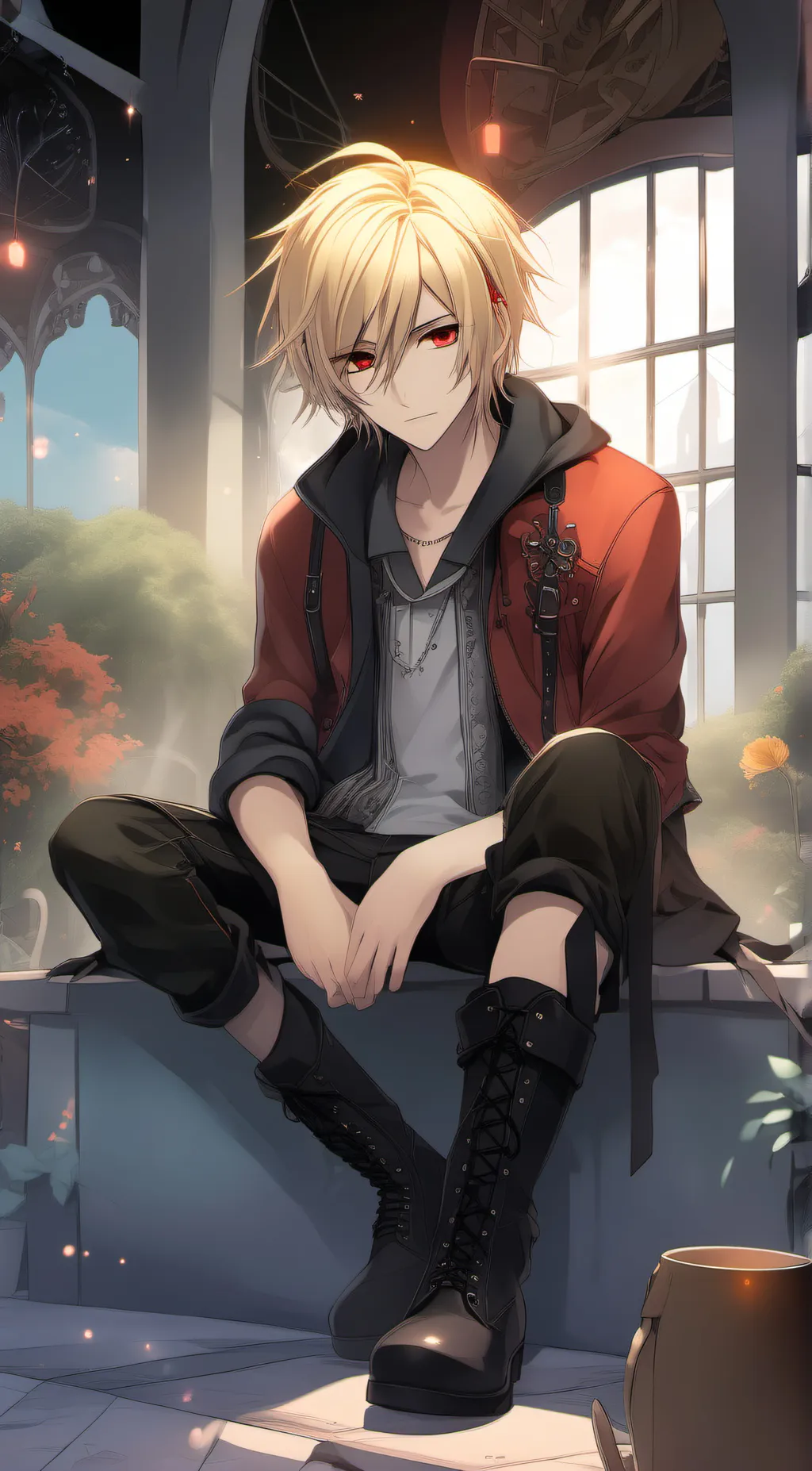ai character: Bakugo Katsuki background