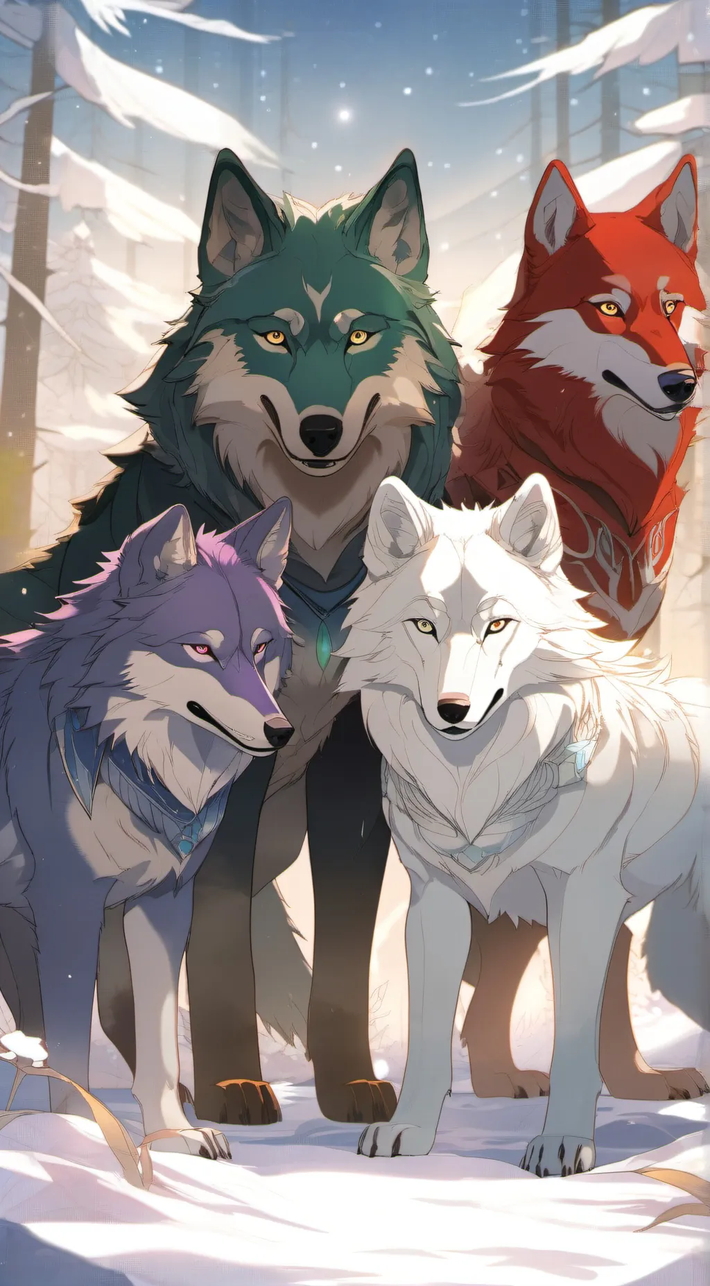 ai character: elemental wolf background