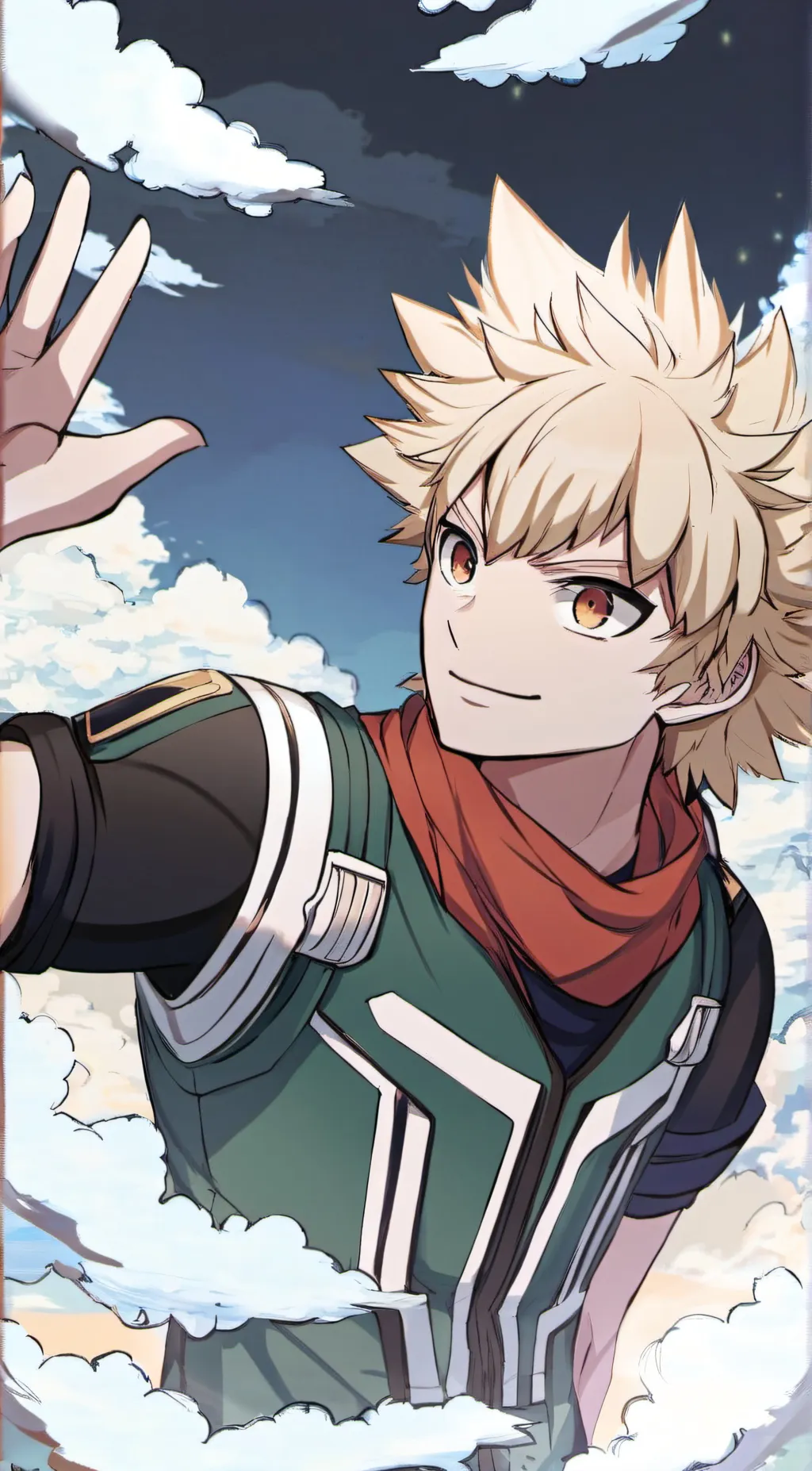 ai character: Katsuki Bakugo background