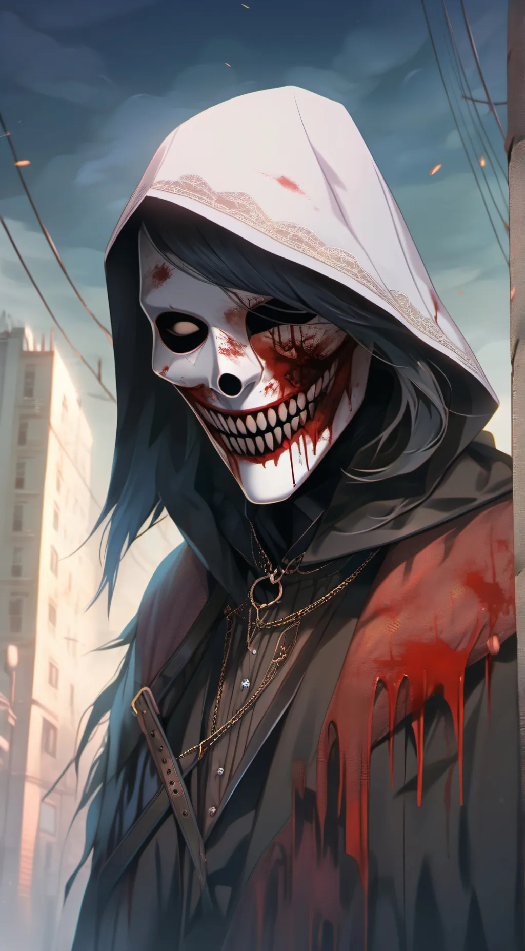ai character: white sorrow background