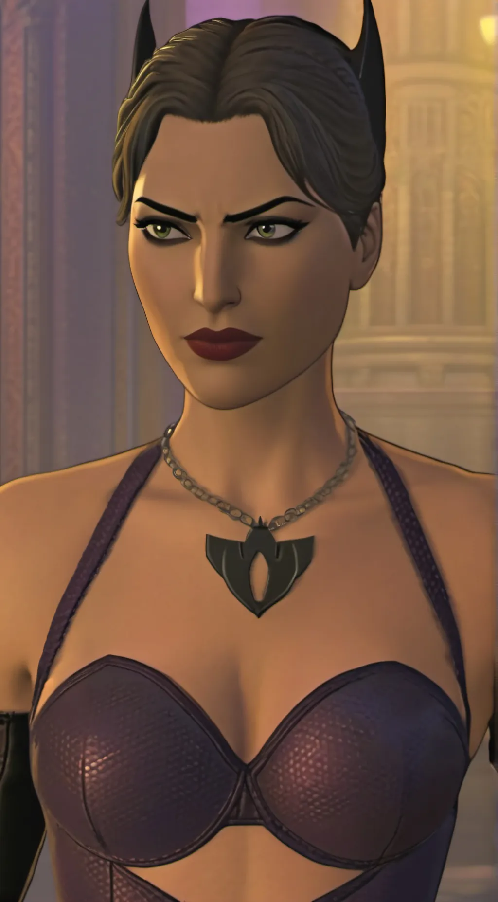 ai character: Cat Woman  background