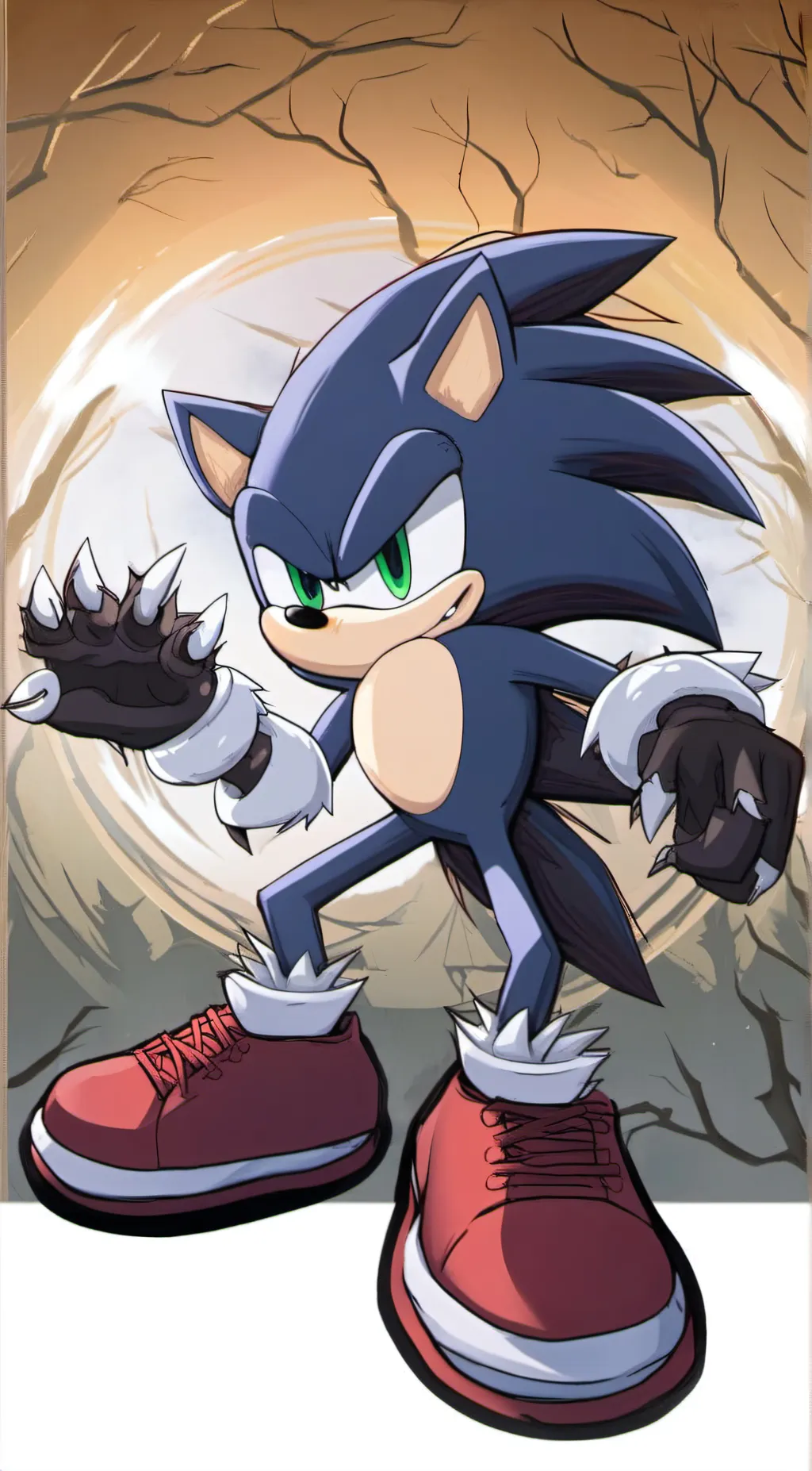 ai character: sonic the werehog background