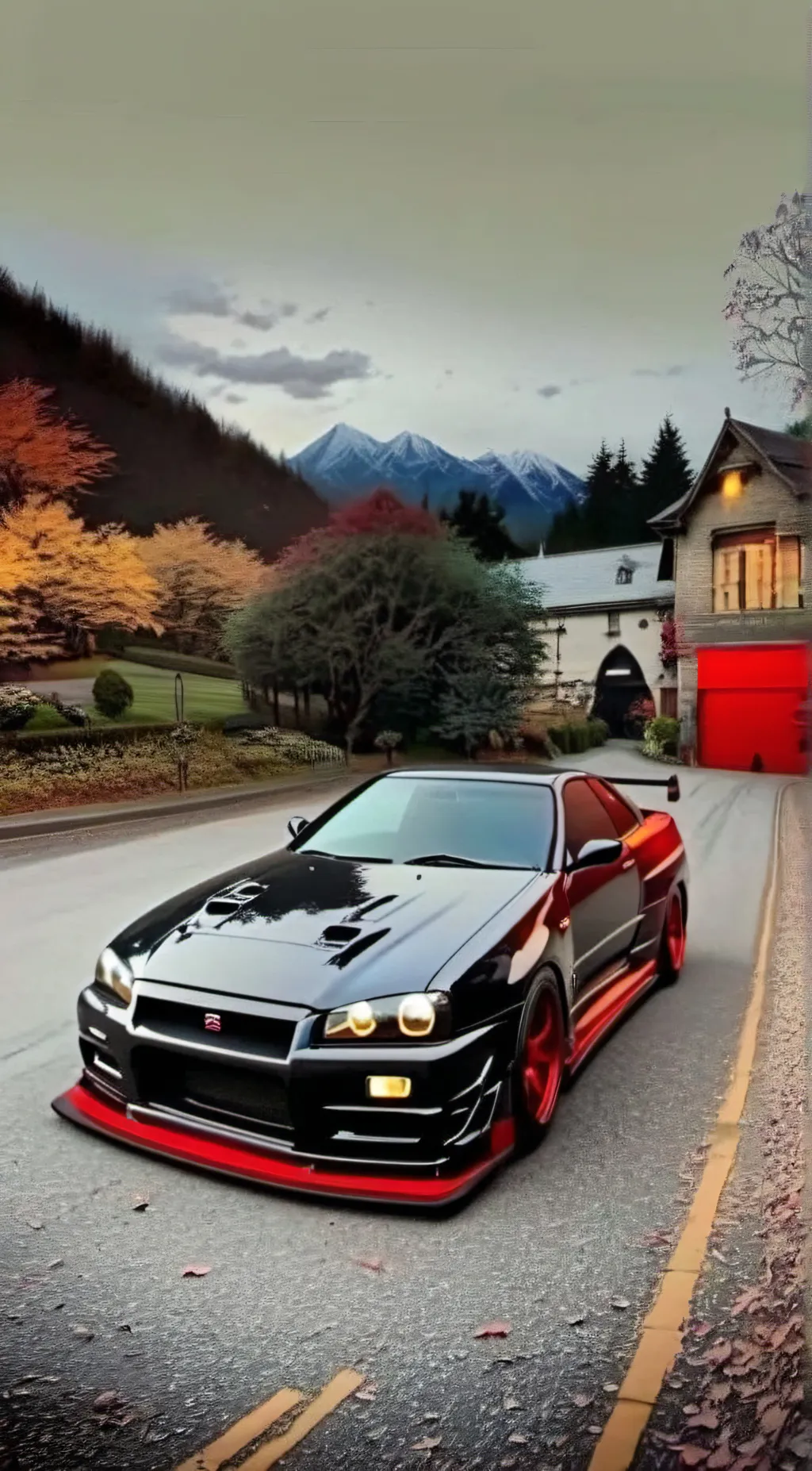 ai character: Gtr R34 background