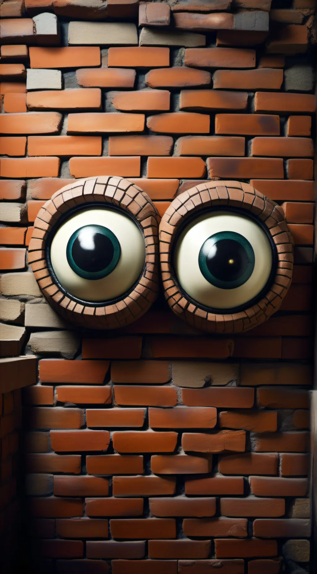 ai character: Bricky McBrickFace background