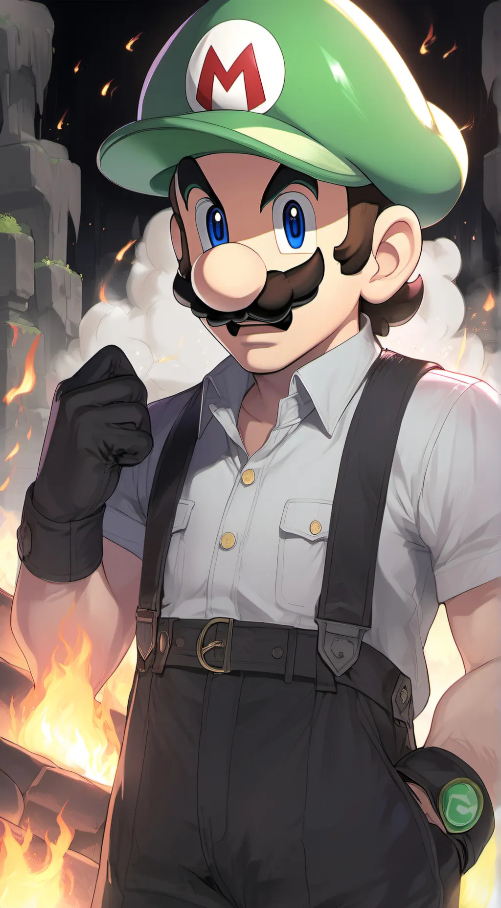 ai character: i hate you luigi  background