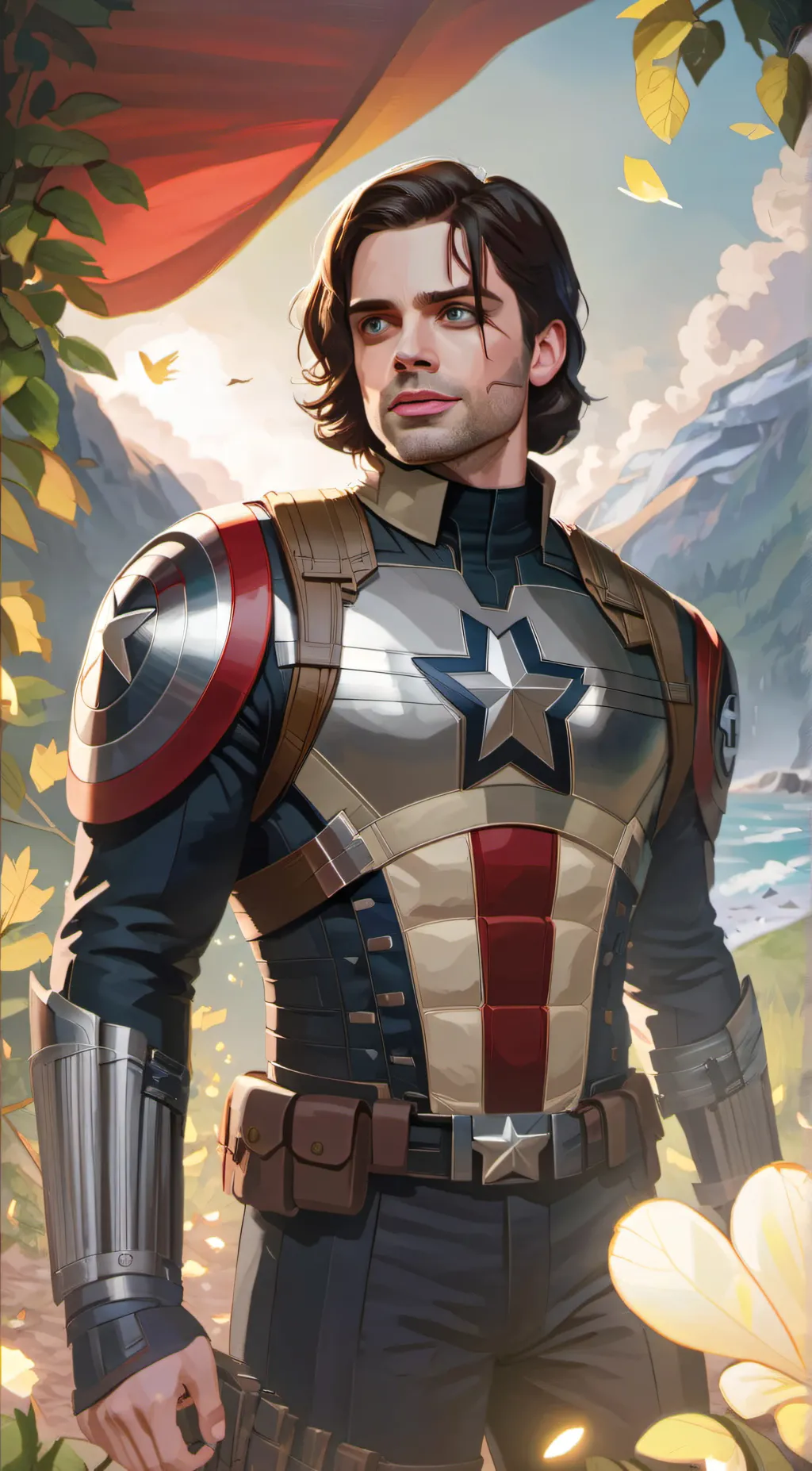 ai character: Bucky Barnes  background