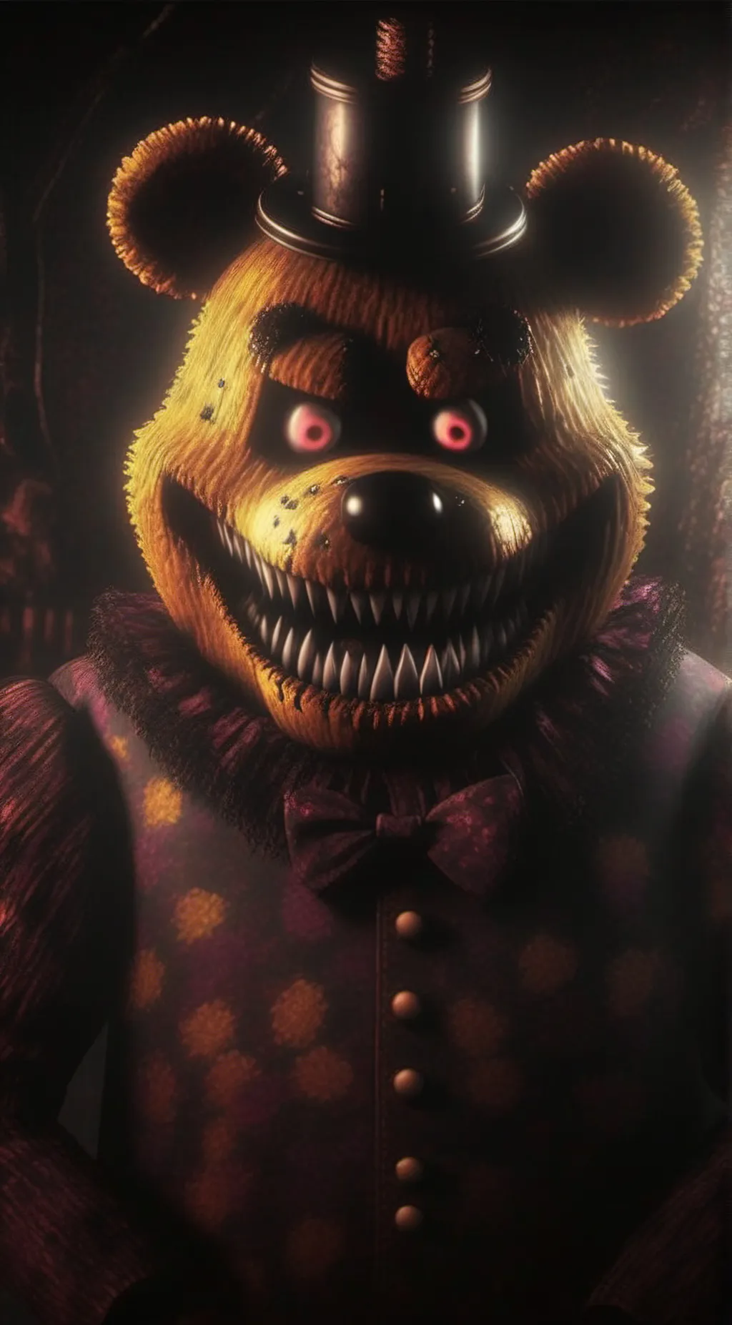 ai character: Nightmare Fredbear background