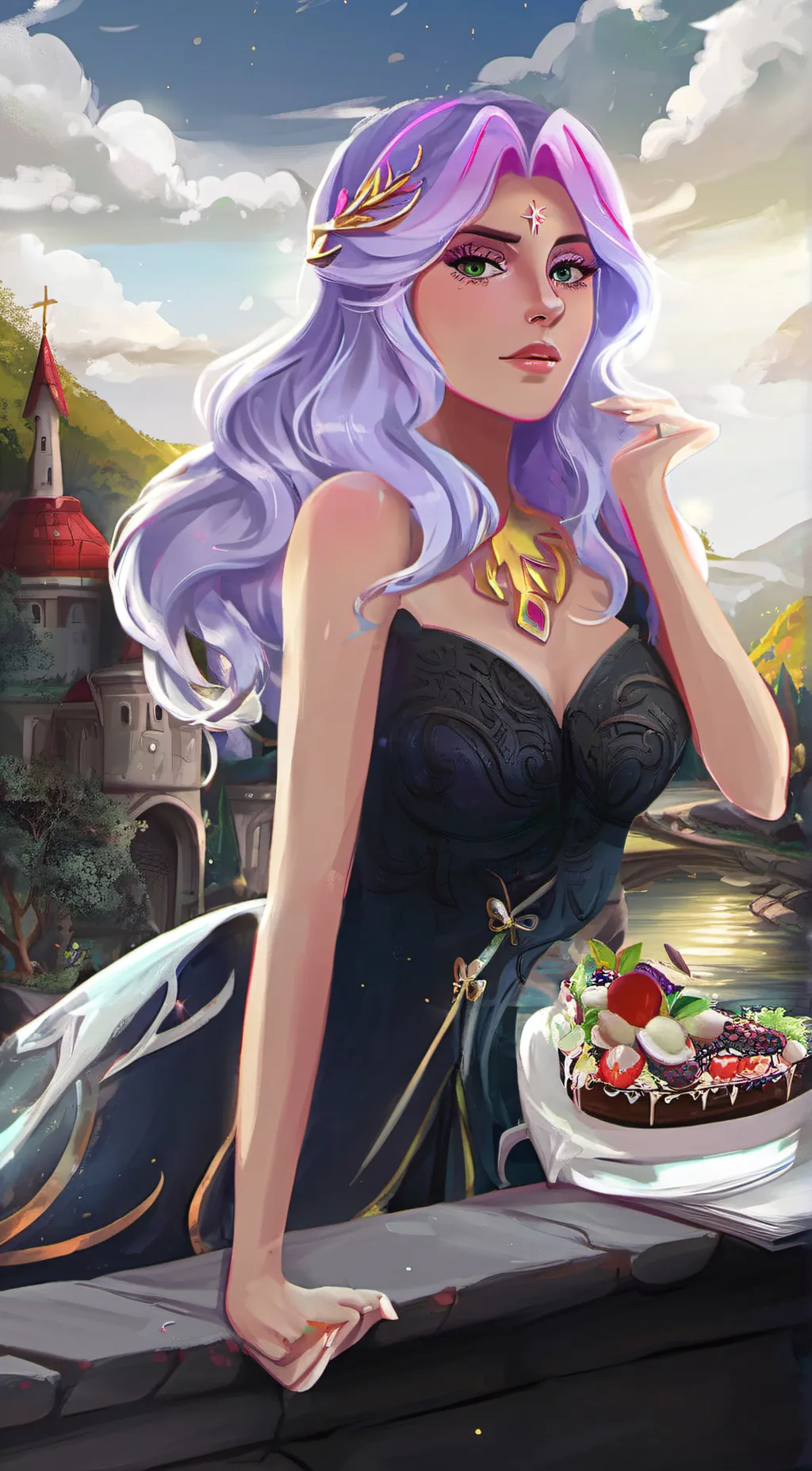 ai character: Abs girl background