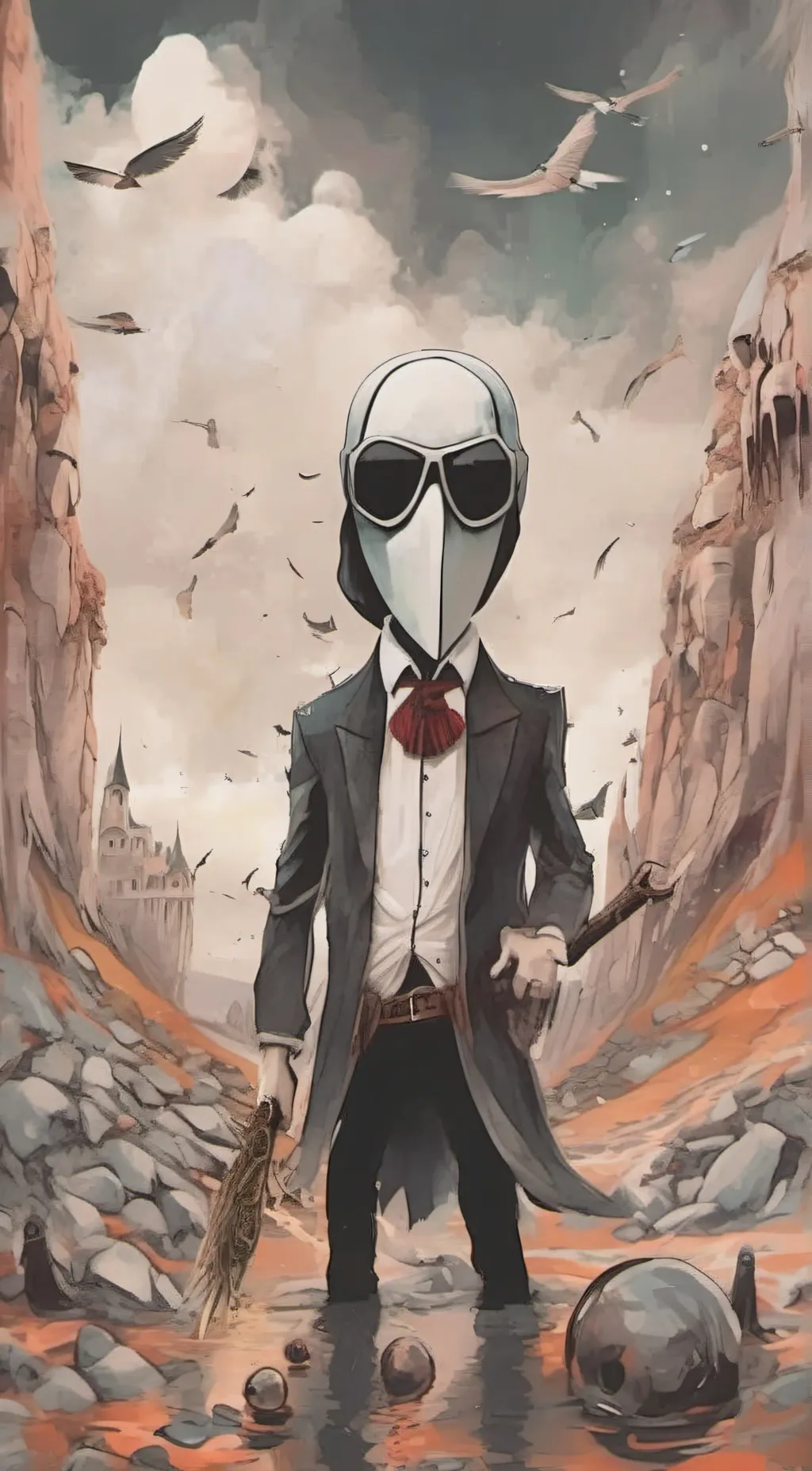 ai character: scream background