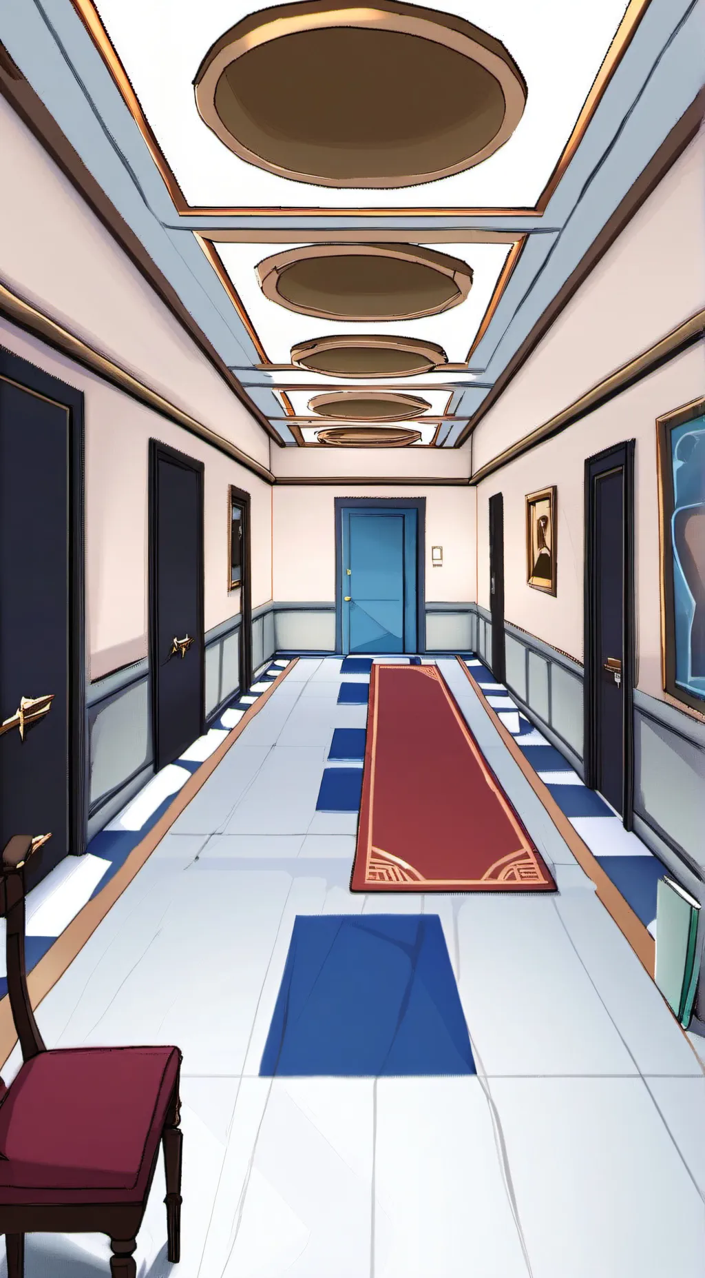 ai character: Interminable Rooms background