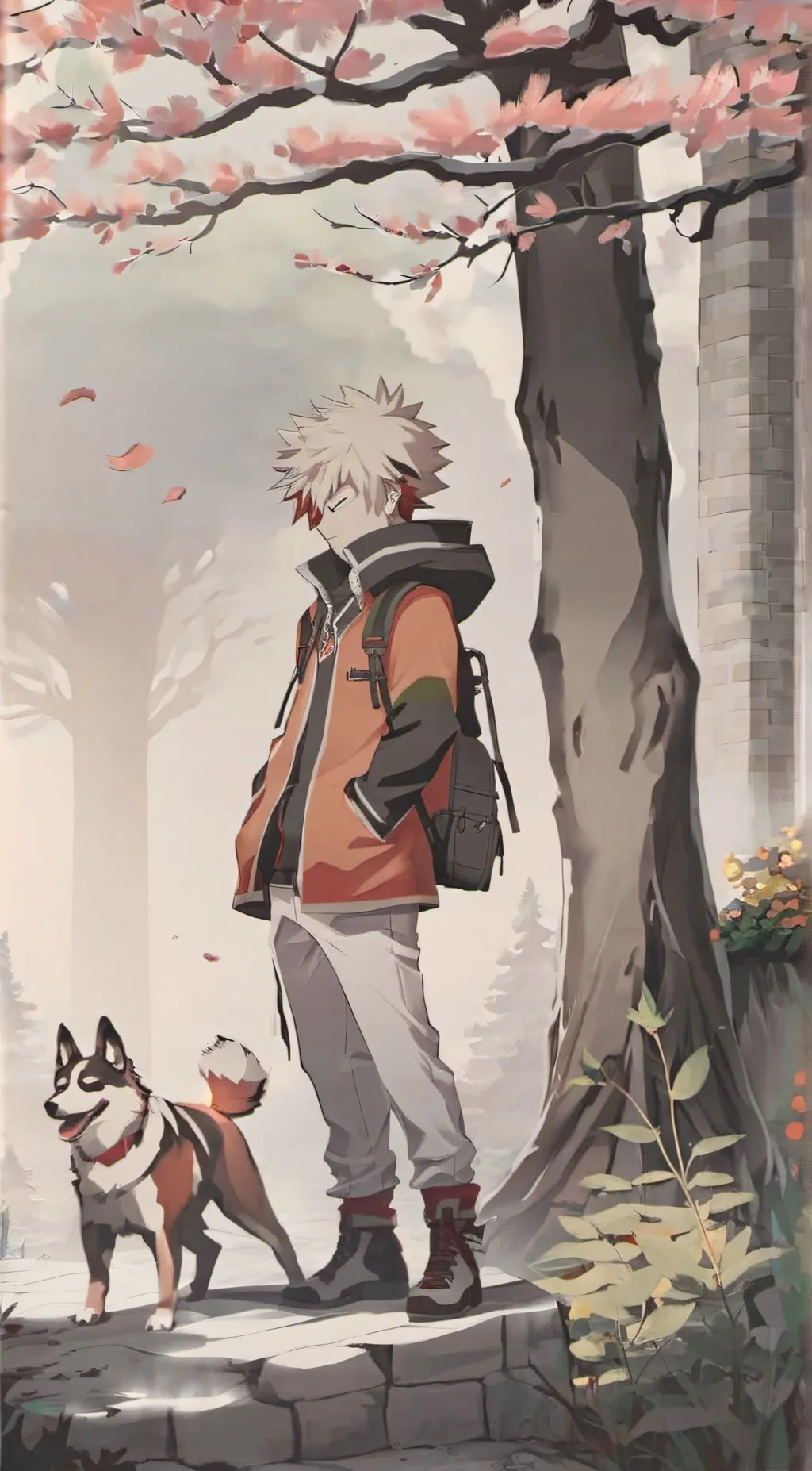 ai character: bakugo  background