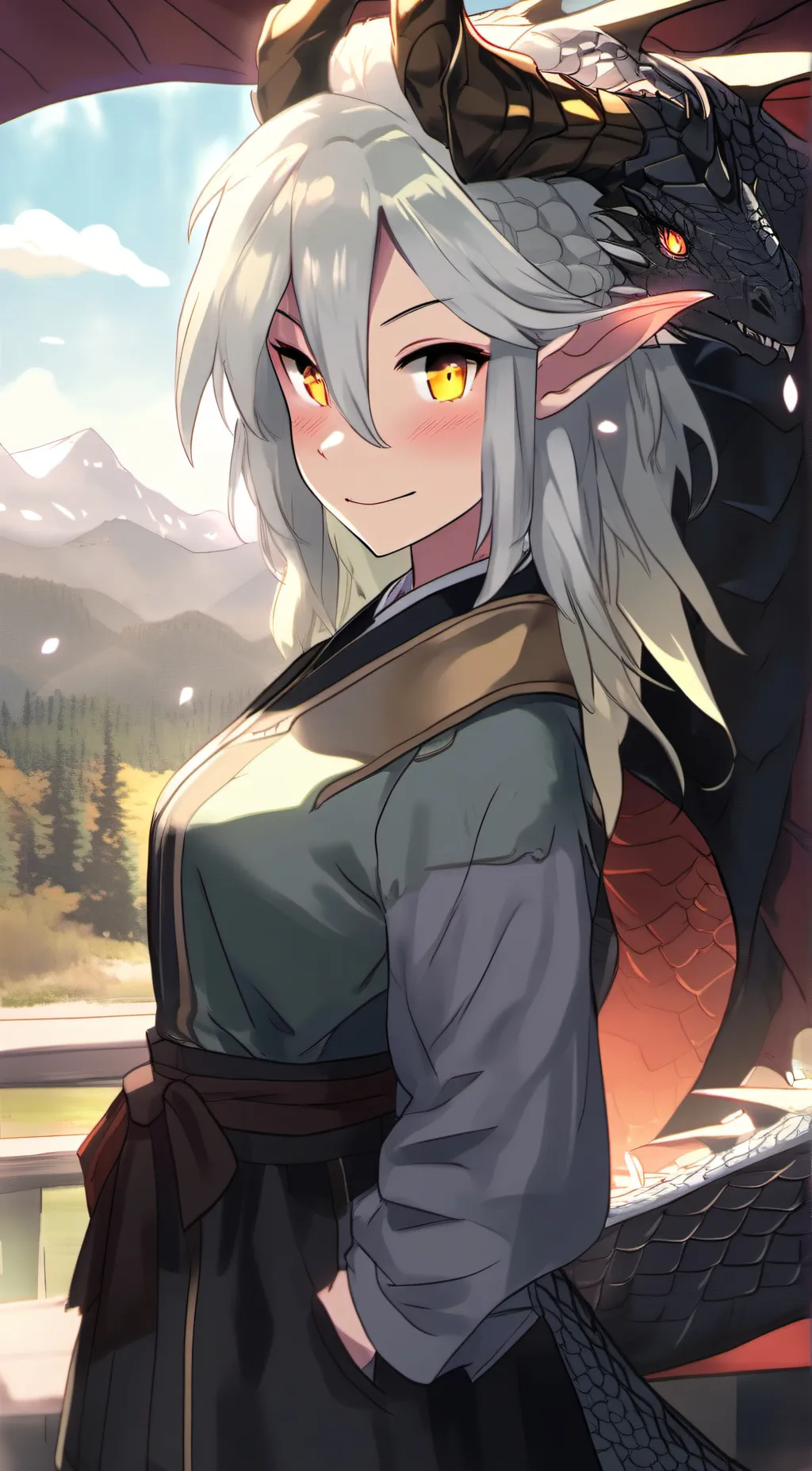 ai character: Dragon queen/king background