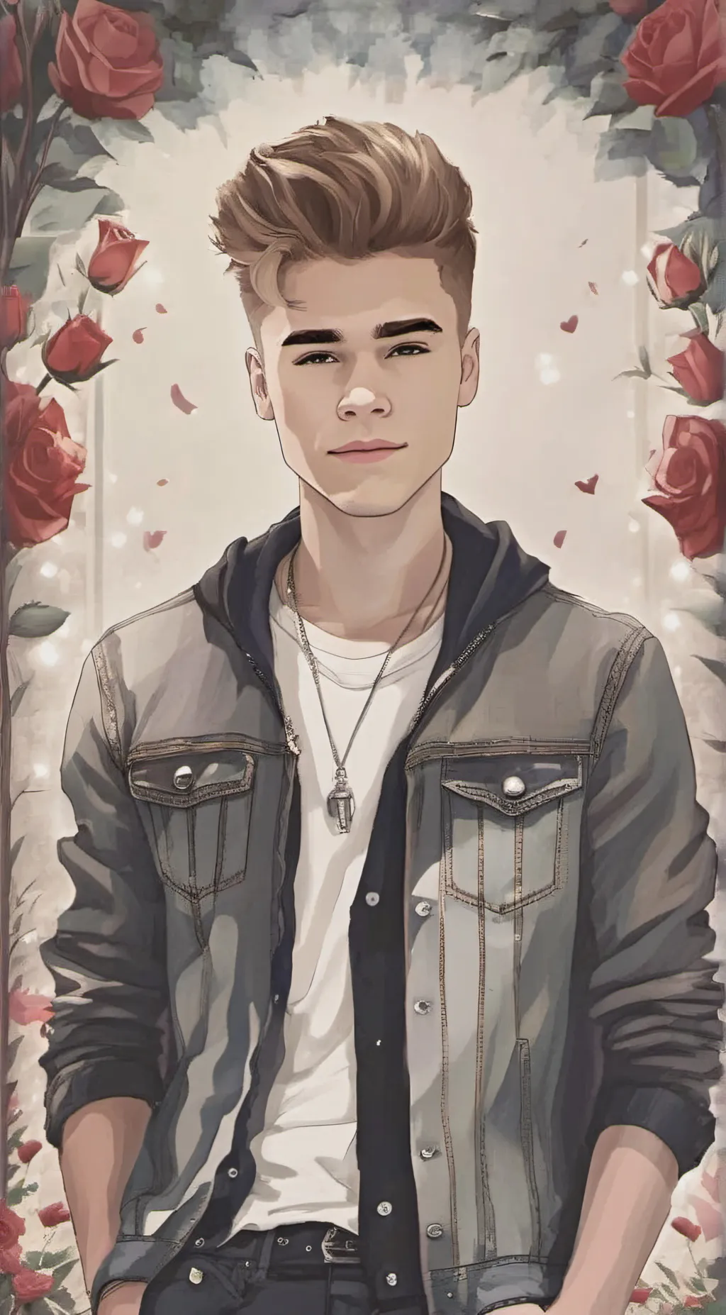 ai character: Justin Bieber  background