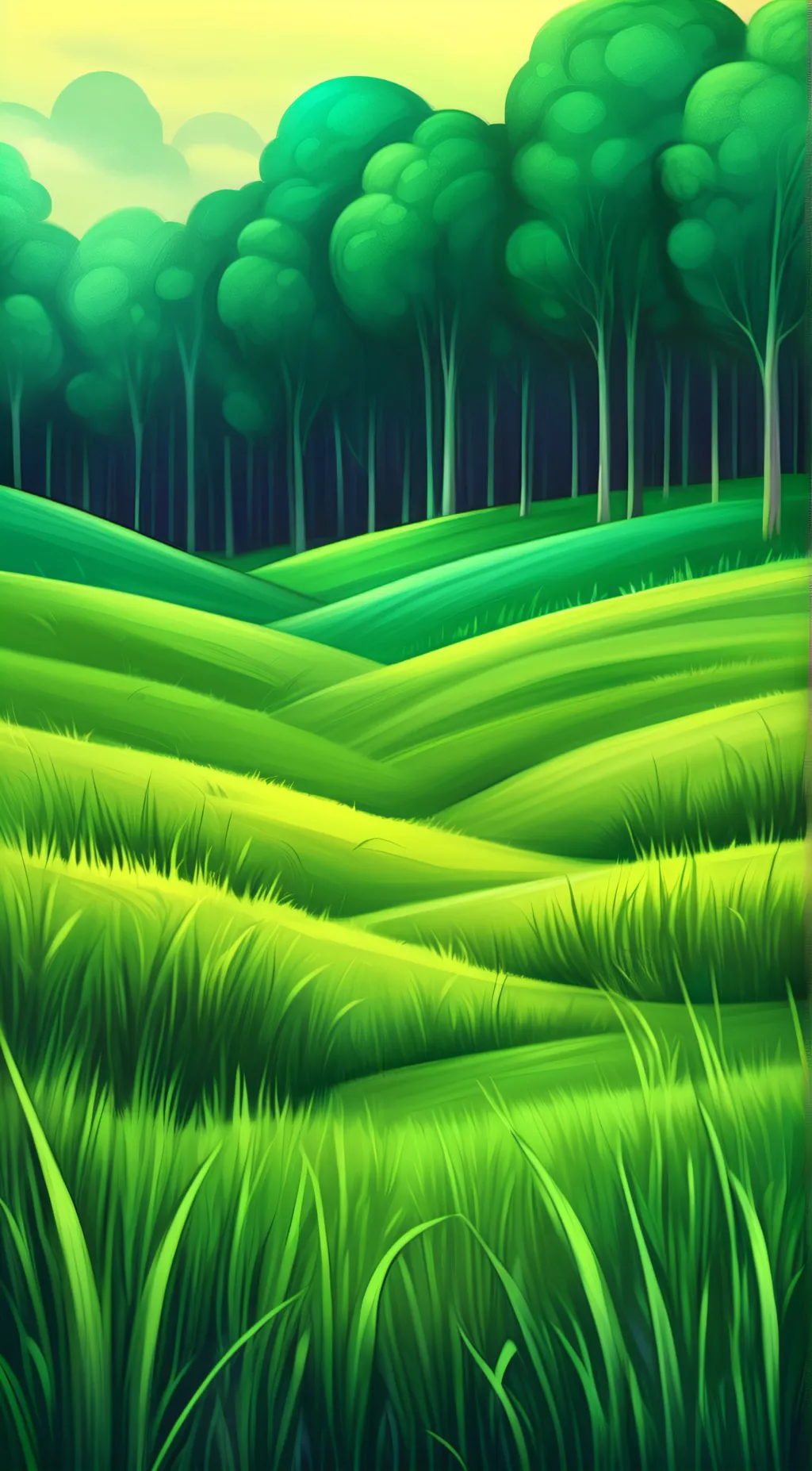 ai character: grass background