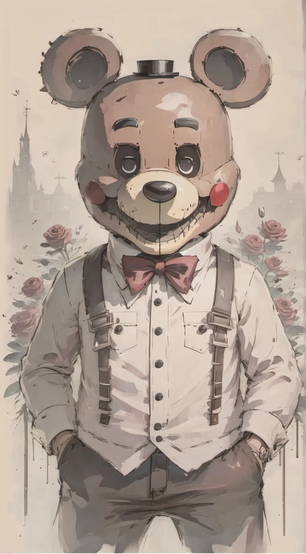 ai character: Freddy Fazbear😁 background