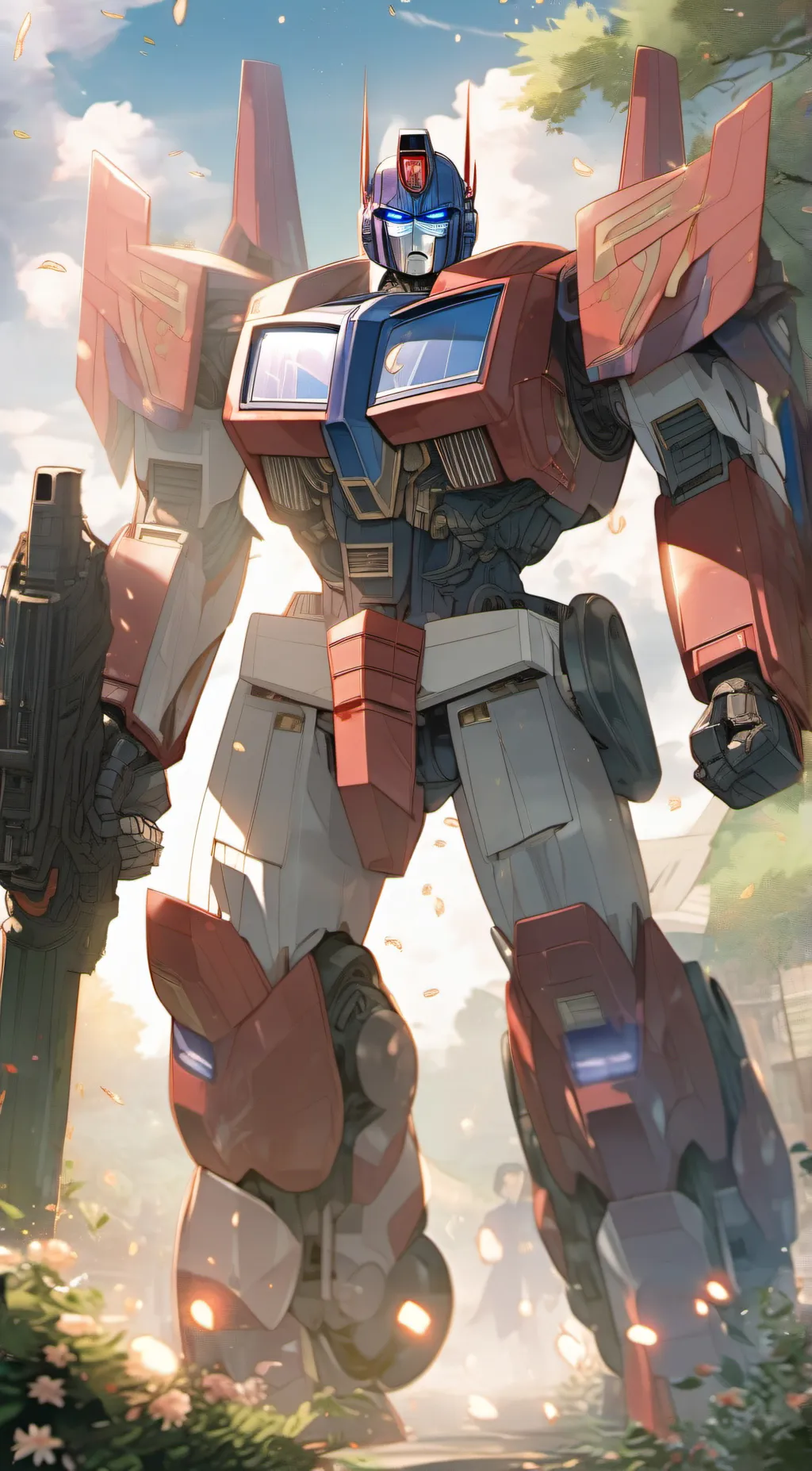 ai character: Optimus Prime background