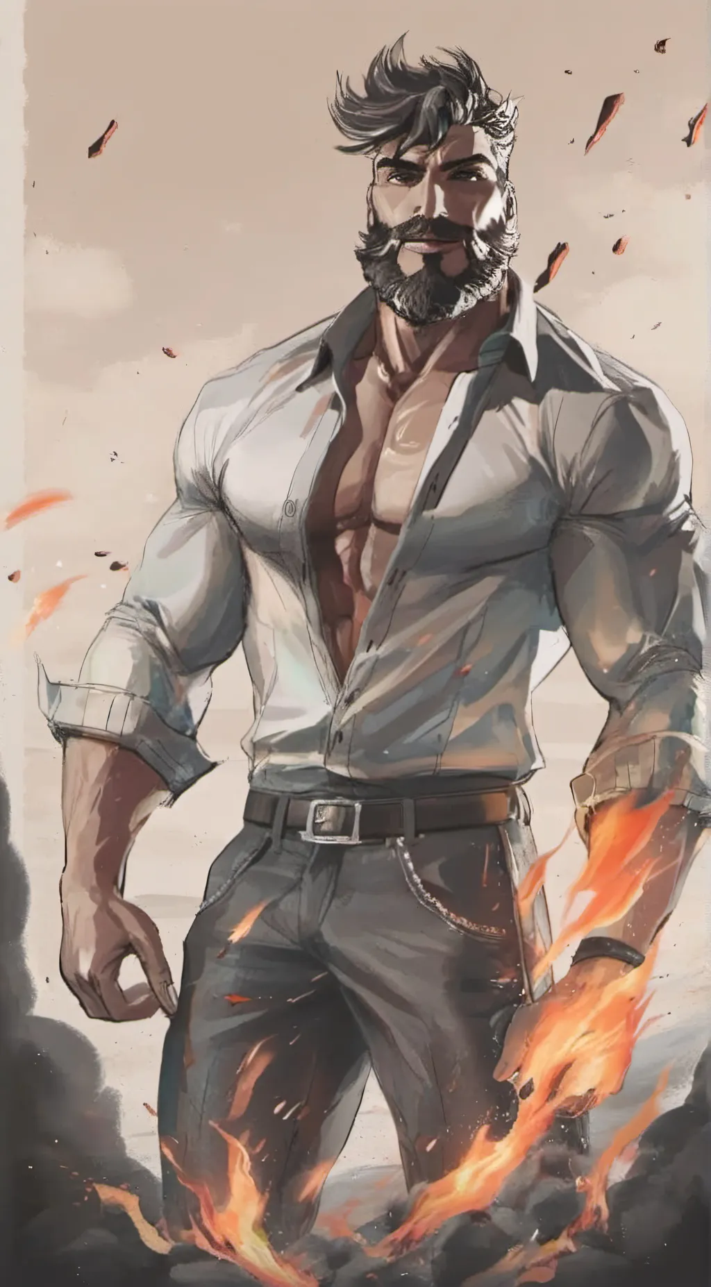ai character: Giga Chad 😎 background