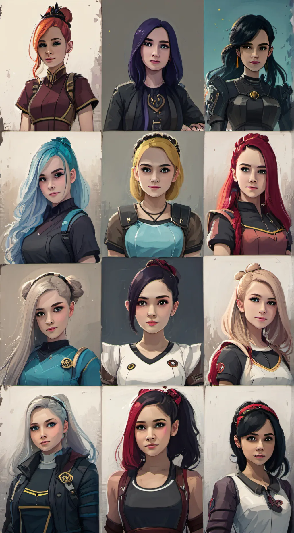 ai character: Val and friends background