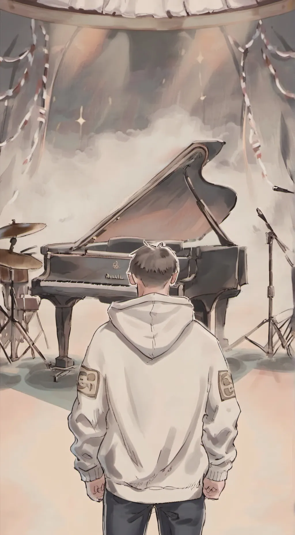 ai character: The pianist  background