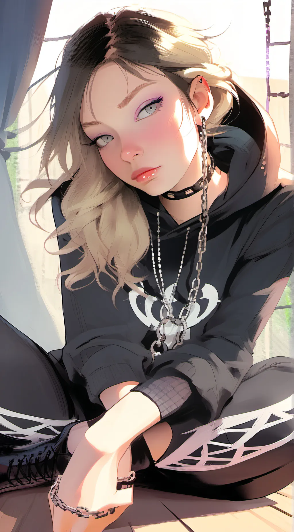 ai character: 🖤ash🖤  background