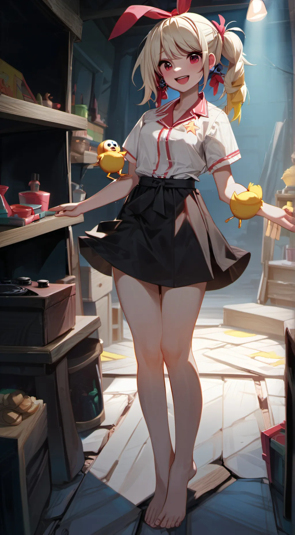 ai character: Toy chica  background