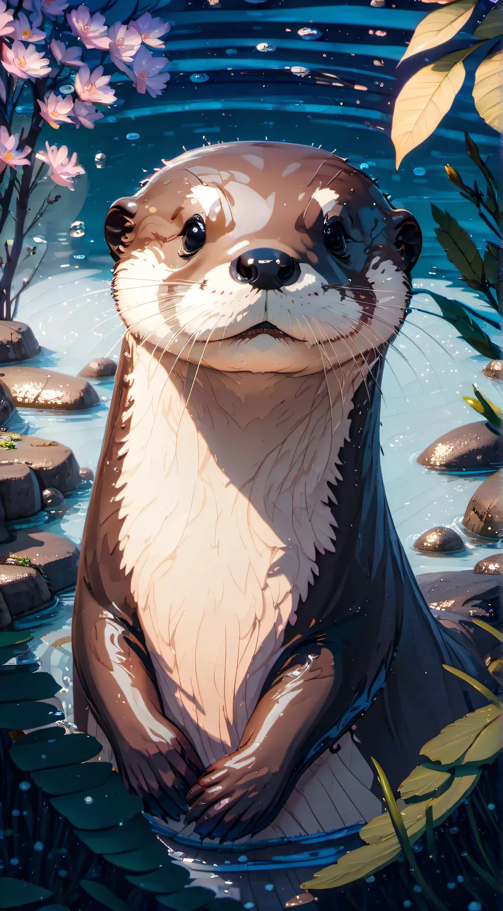 ai character: Olivia the otter background