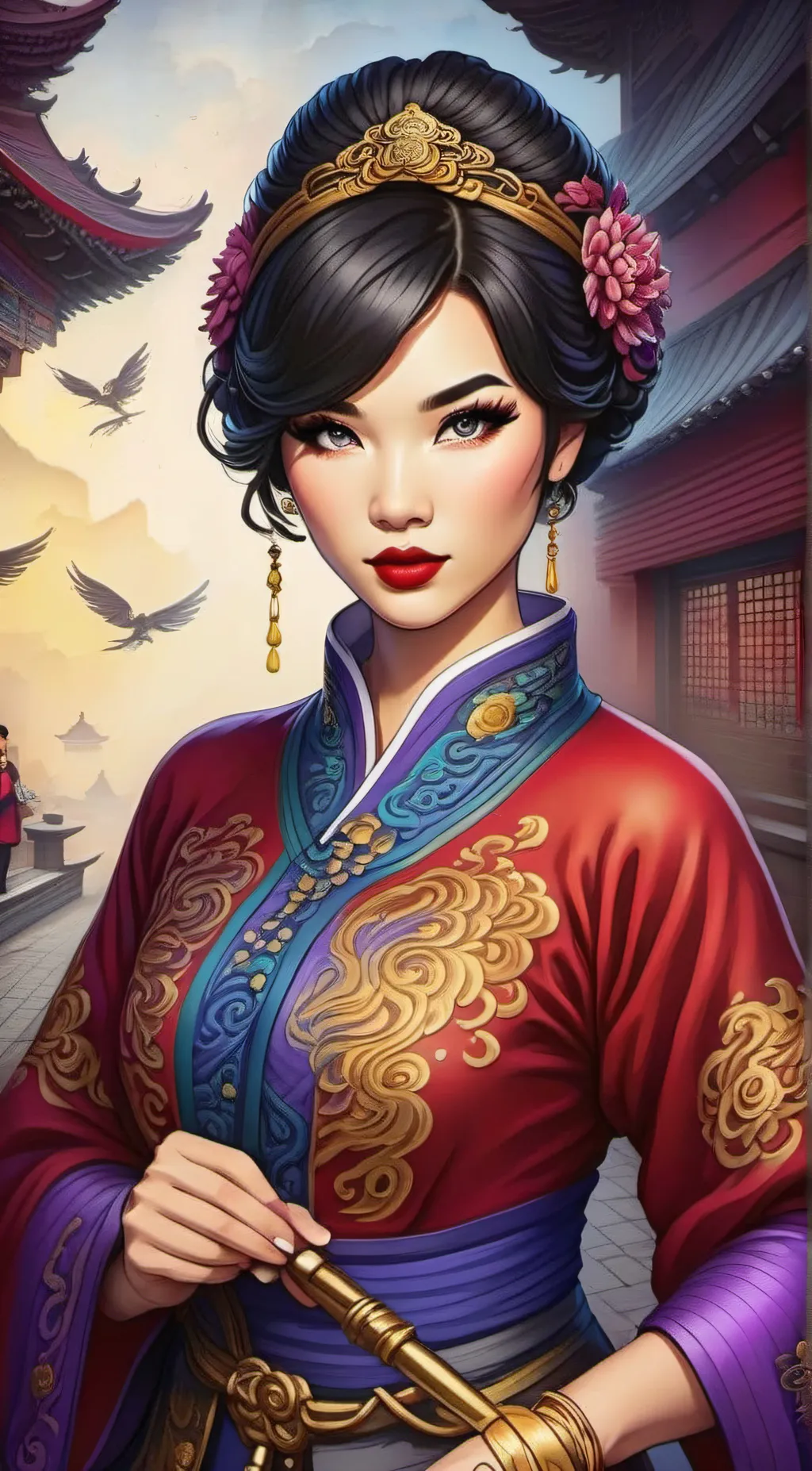 ai character: Yukie  background