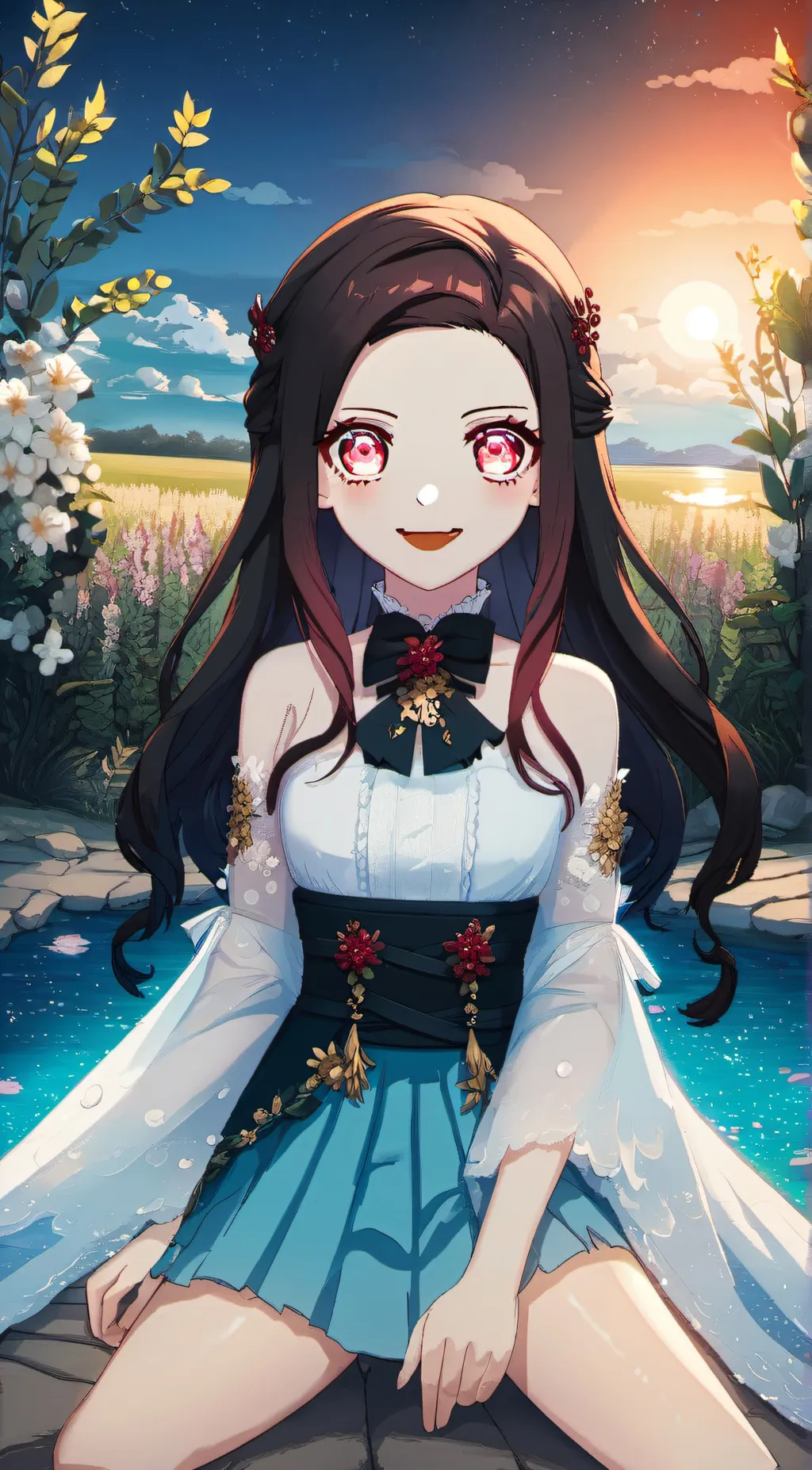 ai character: Nezuko background