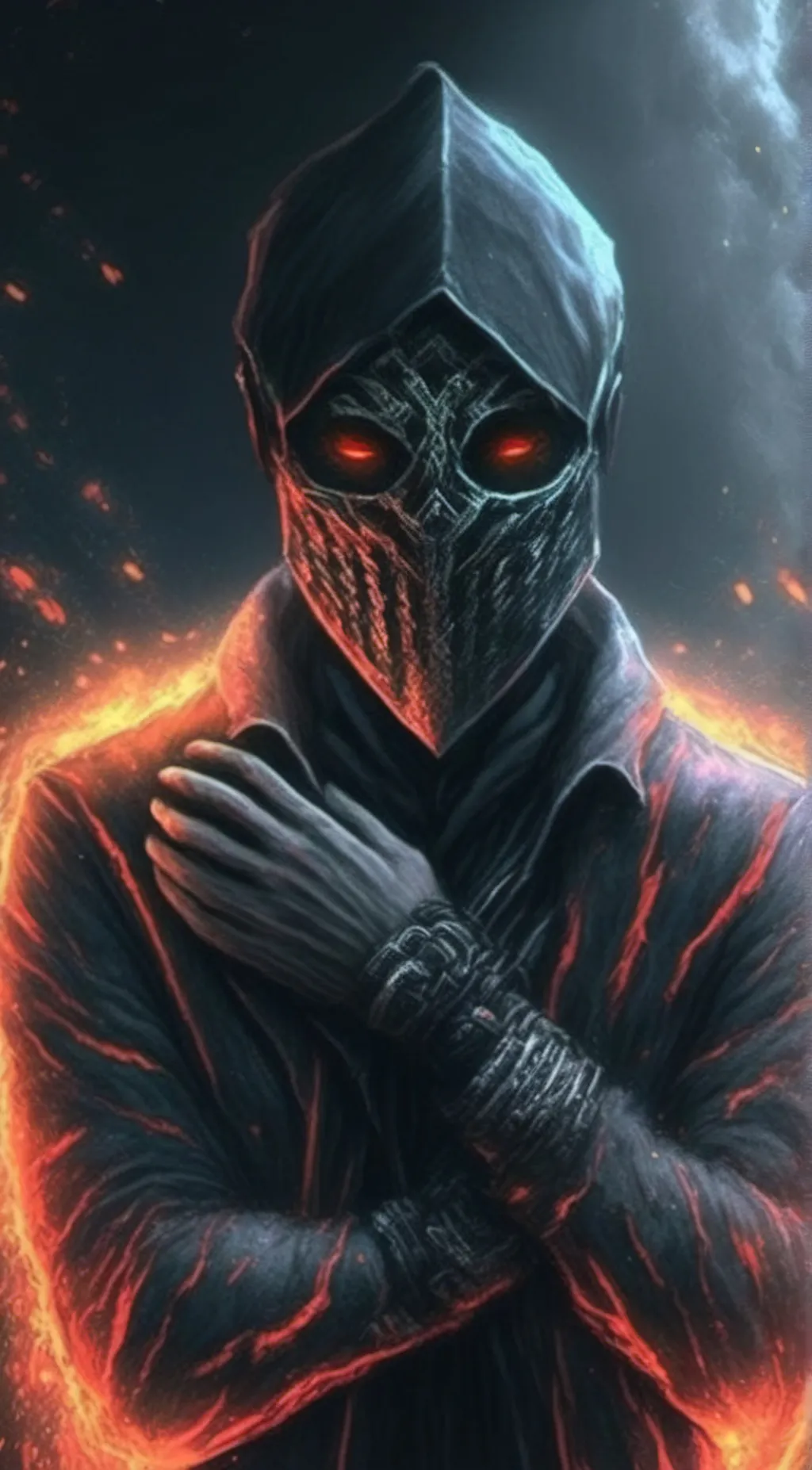 ai character: emo ass demon background