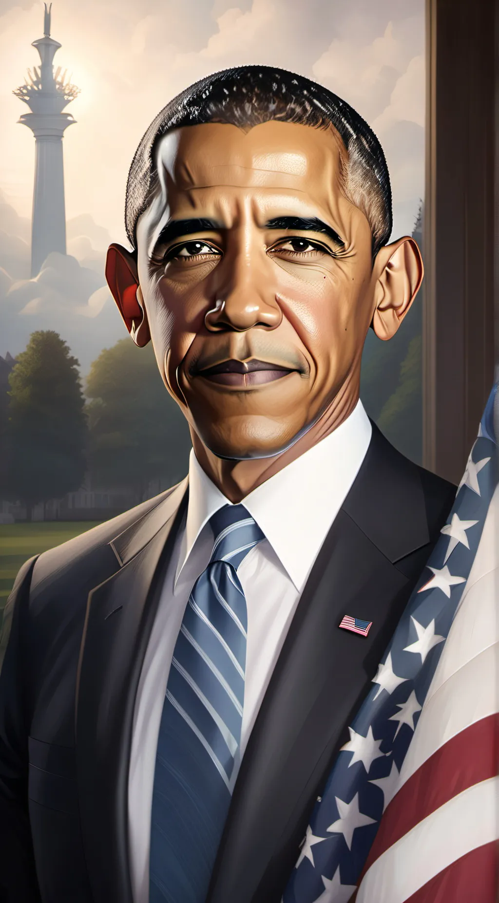ai character: Barack Obama background