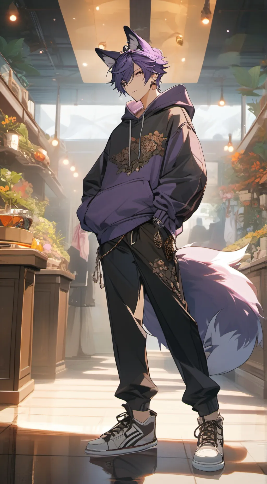 ai character: Justin:Lankybox background