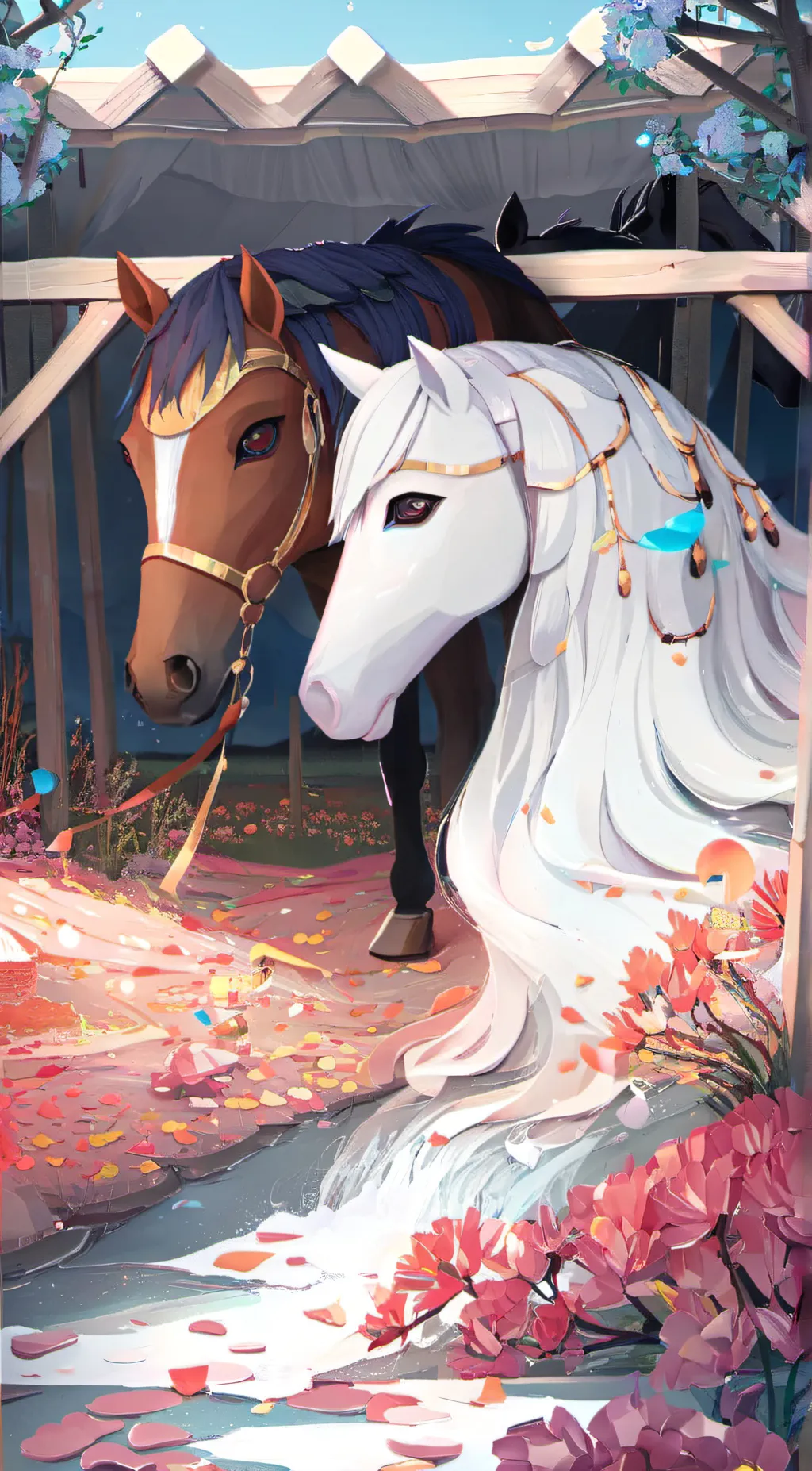 ai character: horse life  background