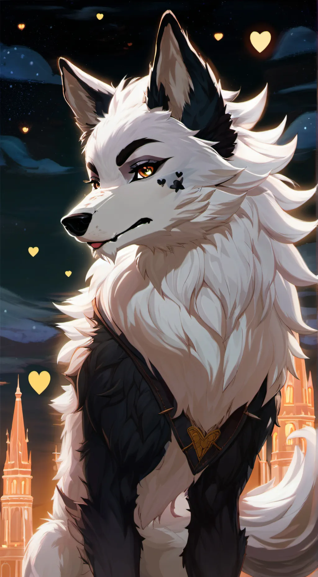 ai character: Blanca Black background