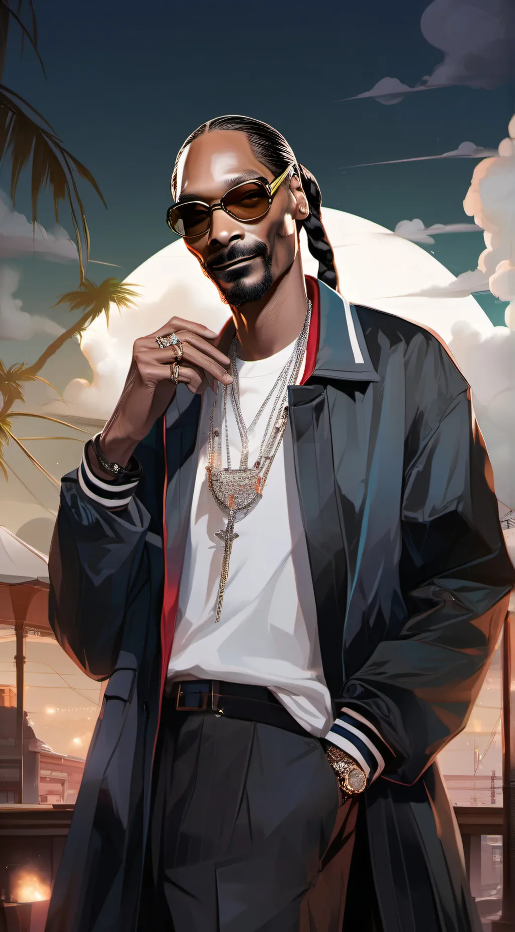 ai character: Snoop dogg background