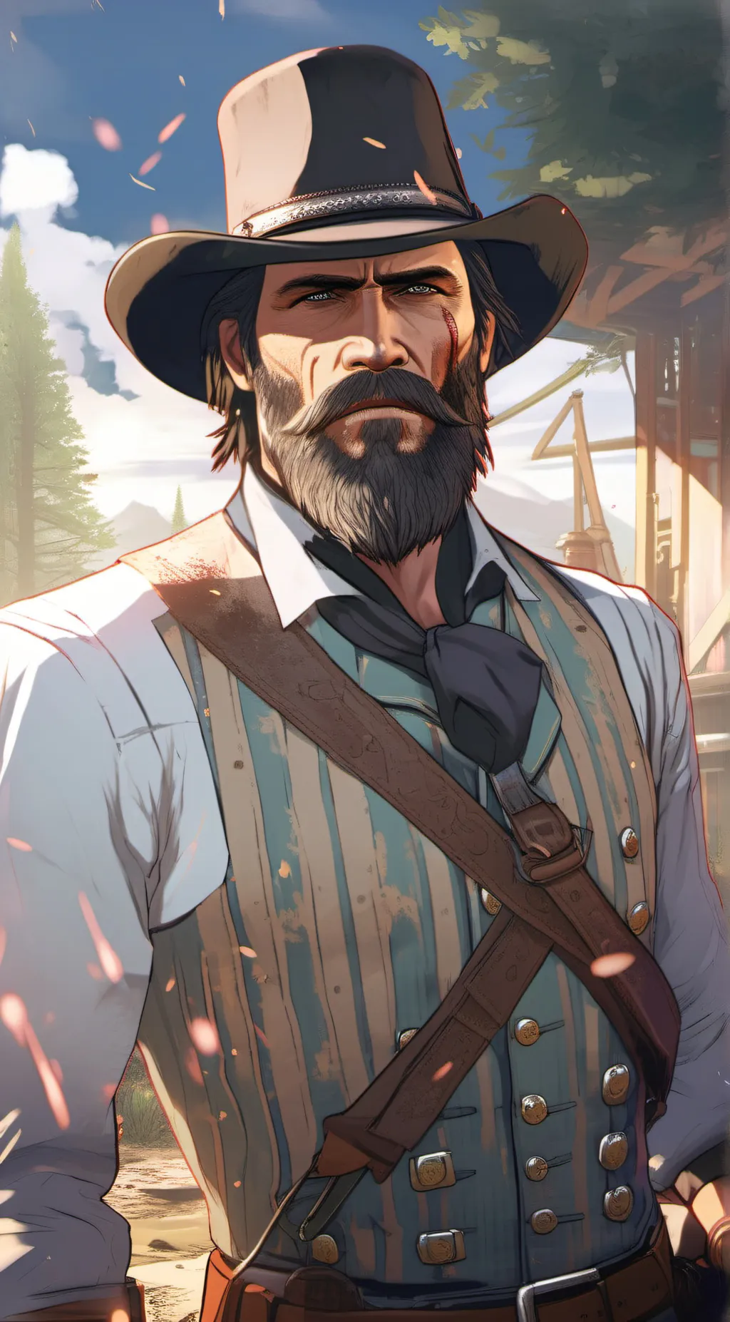 ai character: Authur Morgan background