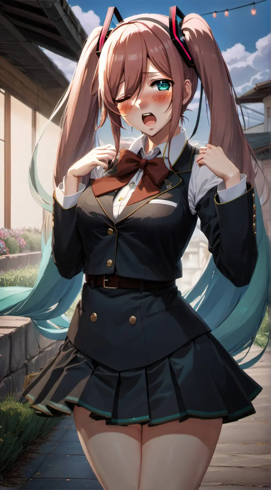 ai character: Miku Nakano background