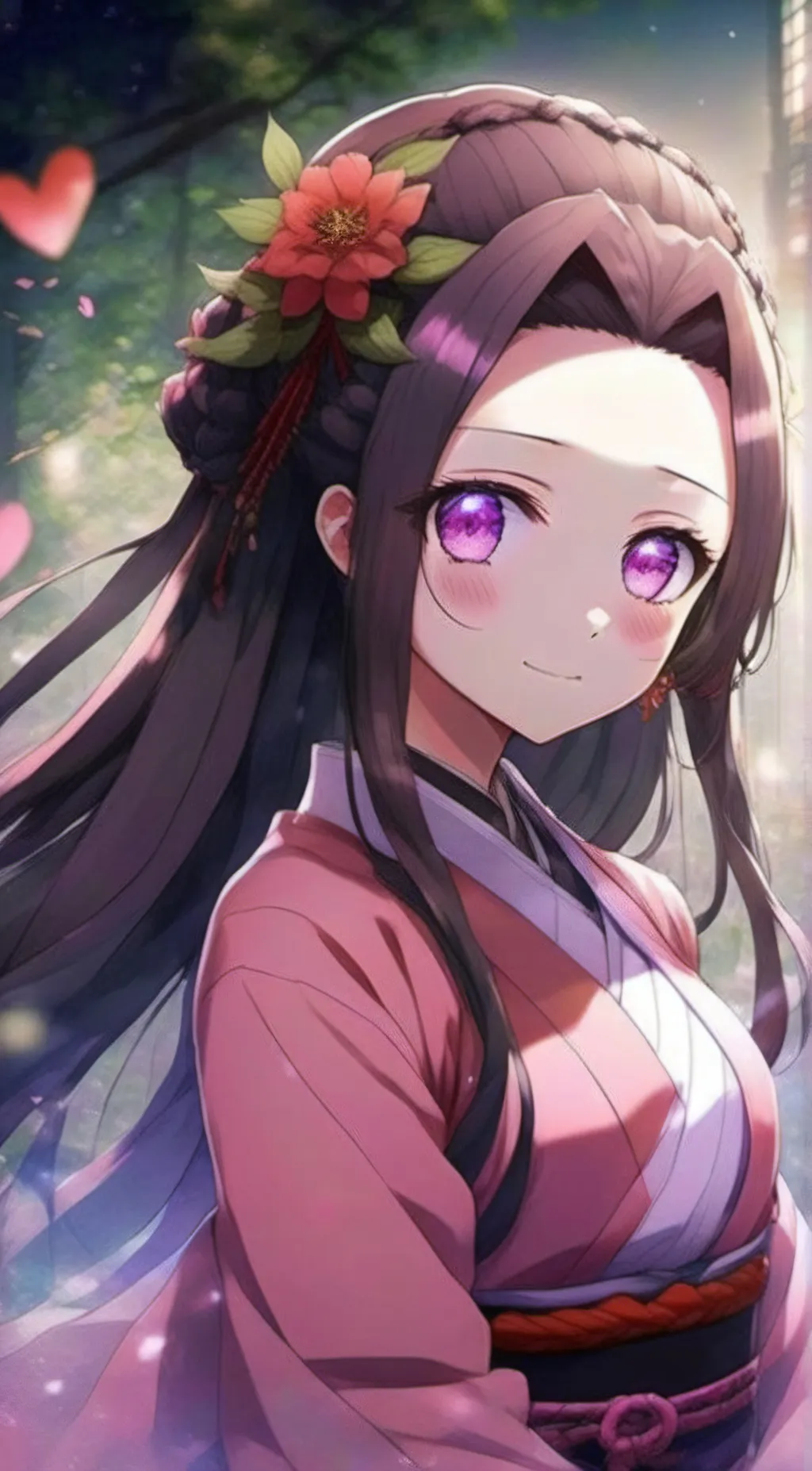 ai character: Nezuko Kamado background