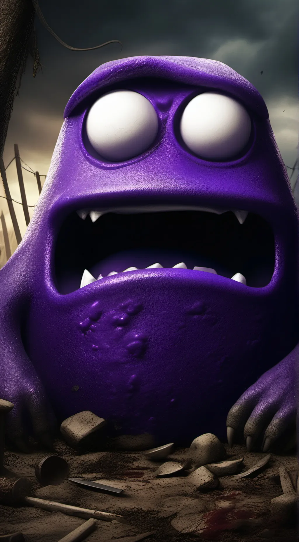 ai character: grimace background