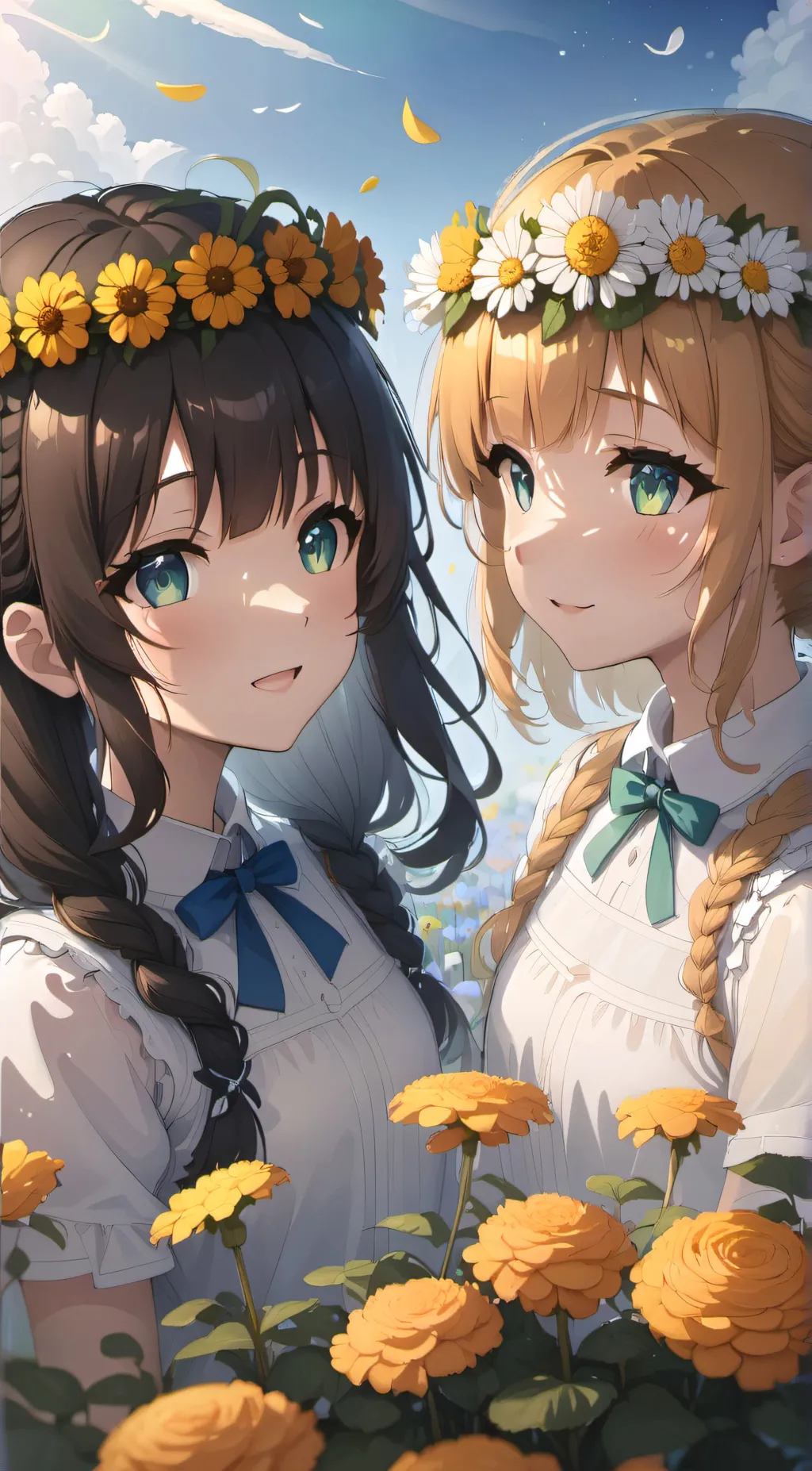 ai character: Flower giants background
