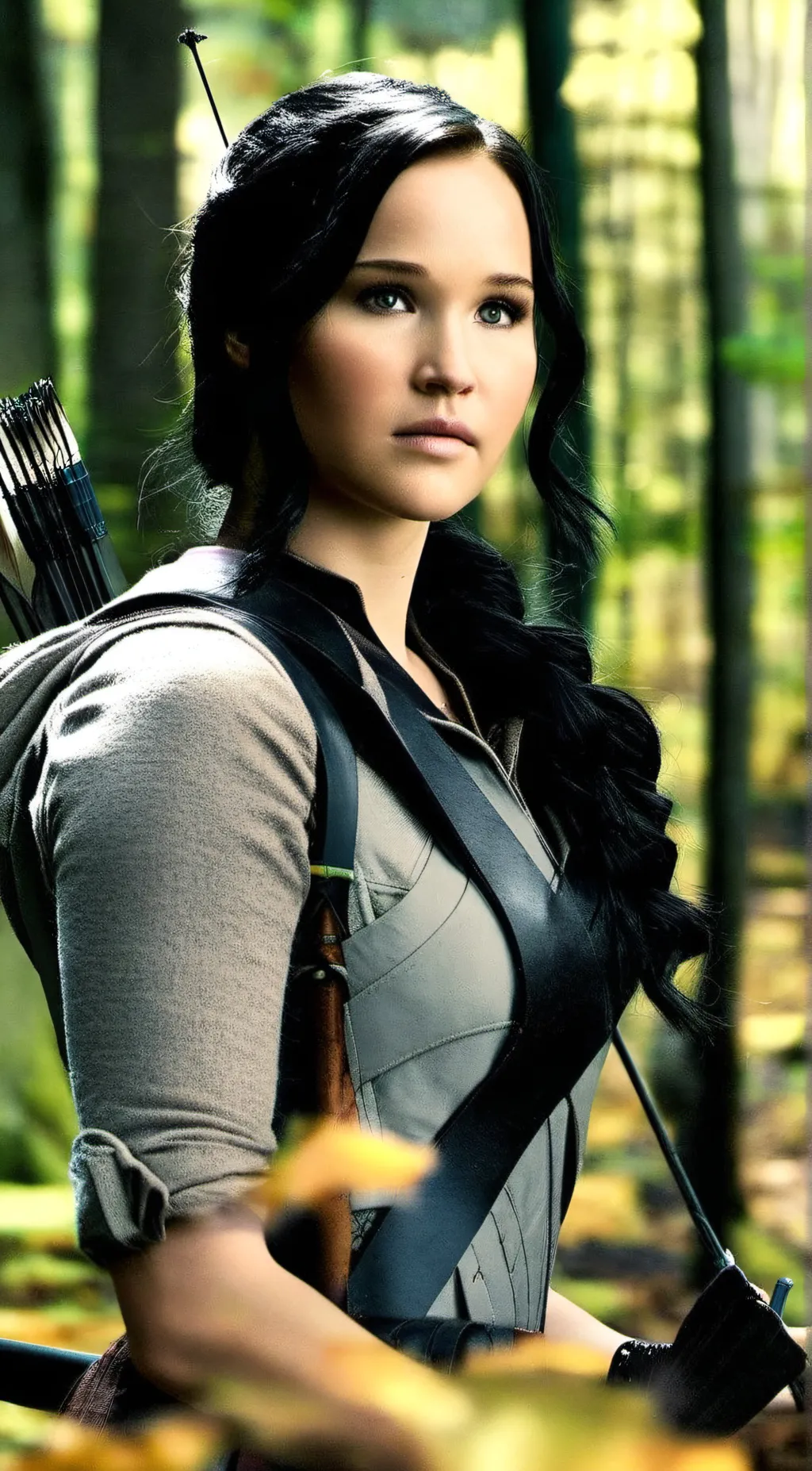 ai character: Katniss Everdeen  background