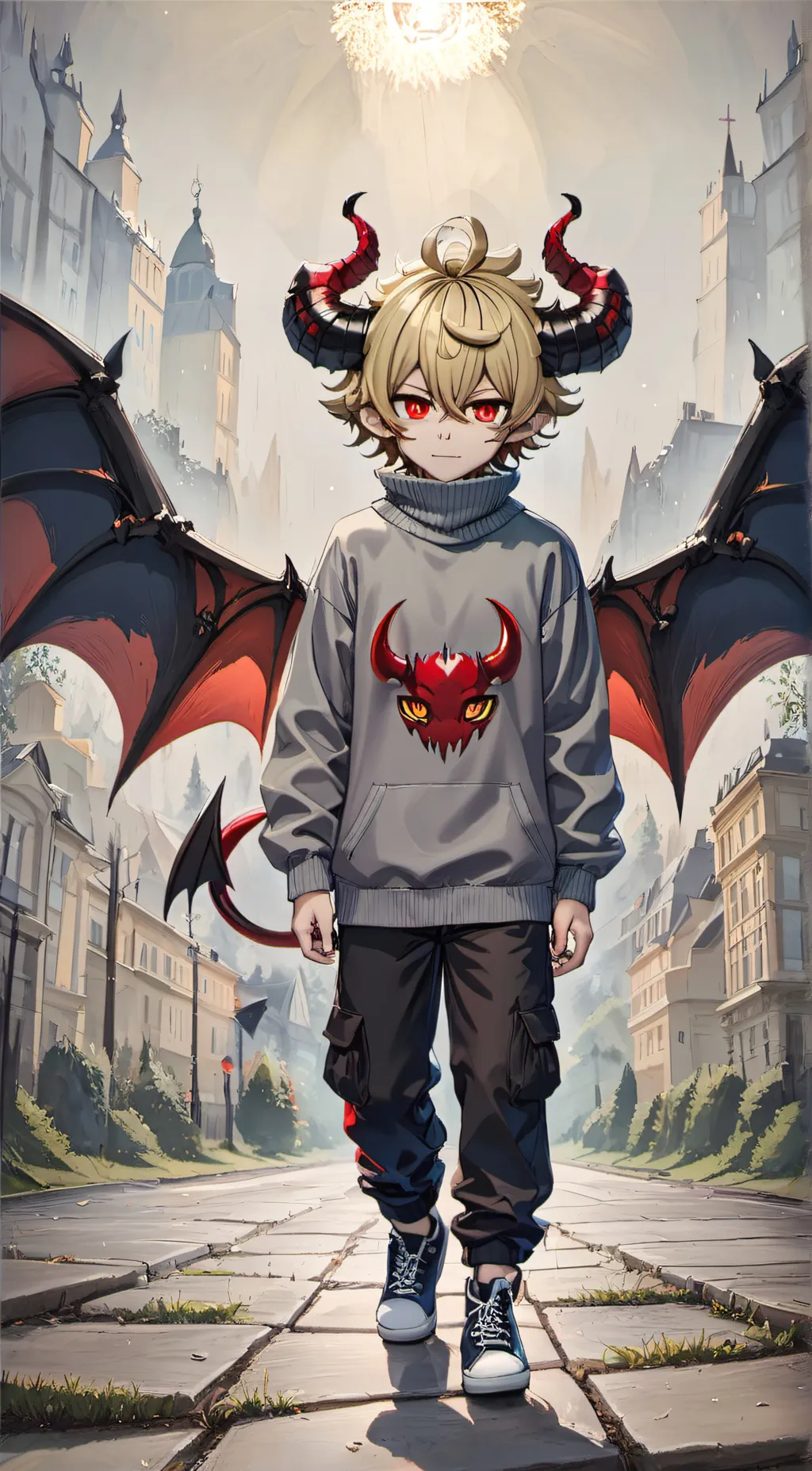 ai character: klein background