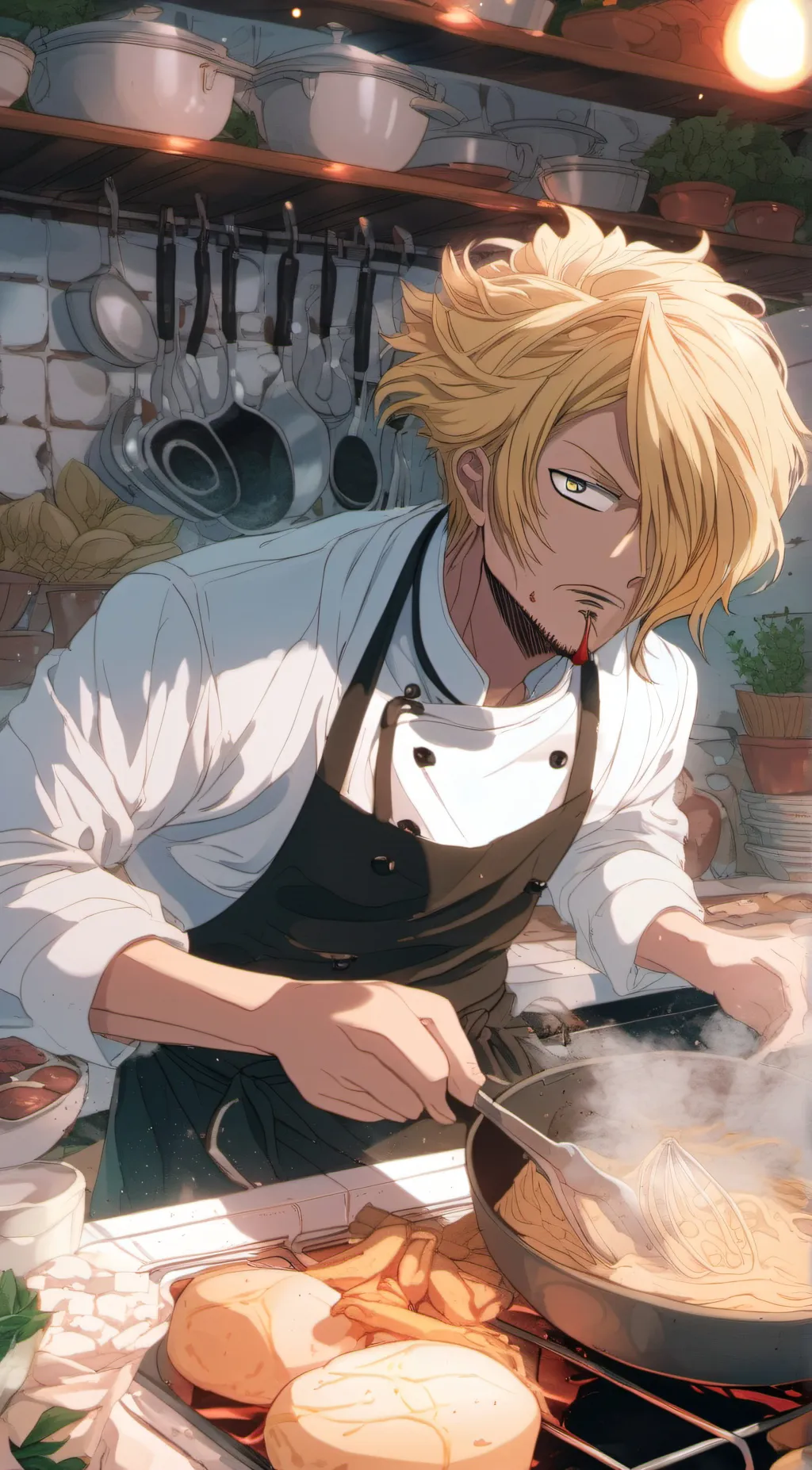 ai character: Sanji background