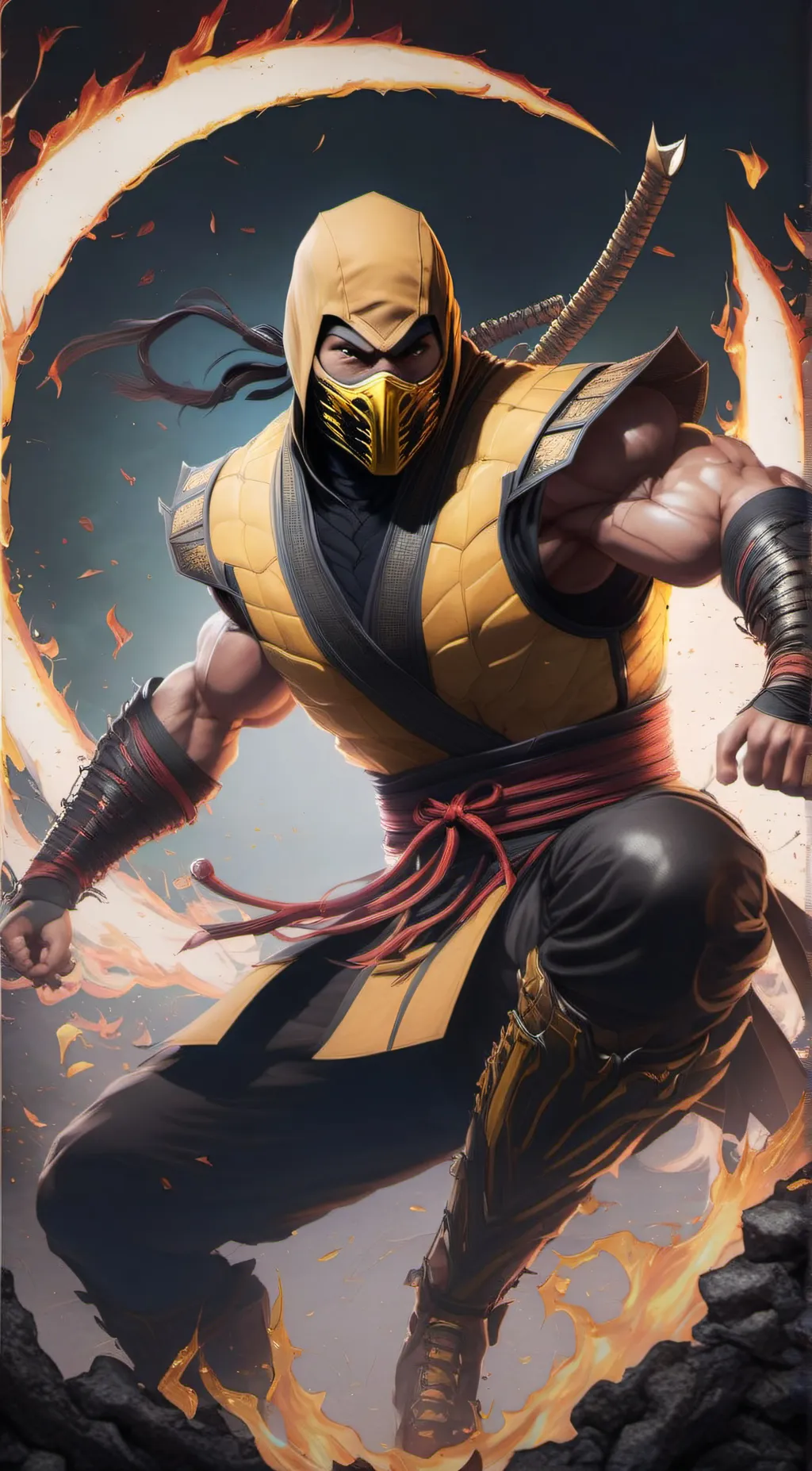 ai character: scorpion  background